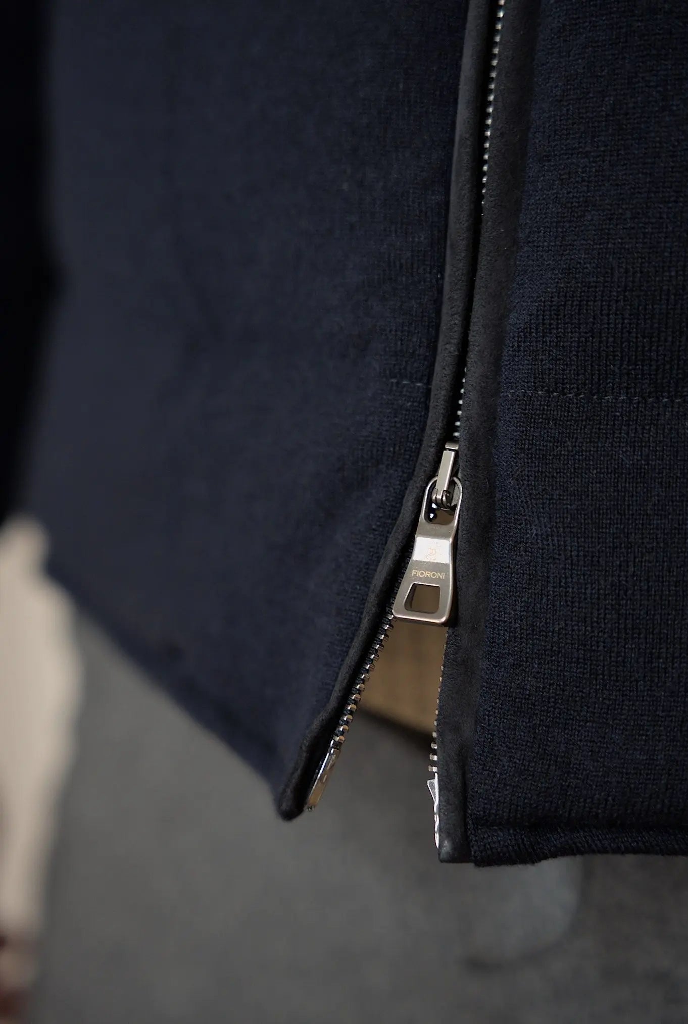 Piumino in Cashmere Cappuccio Blu - Guarino Store