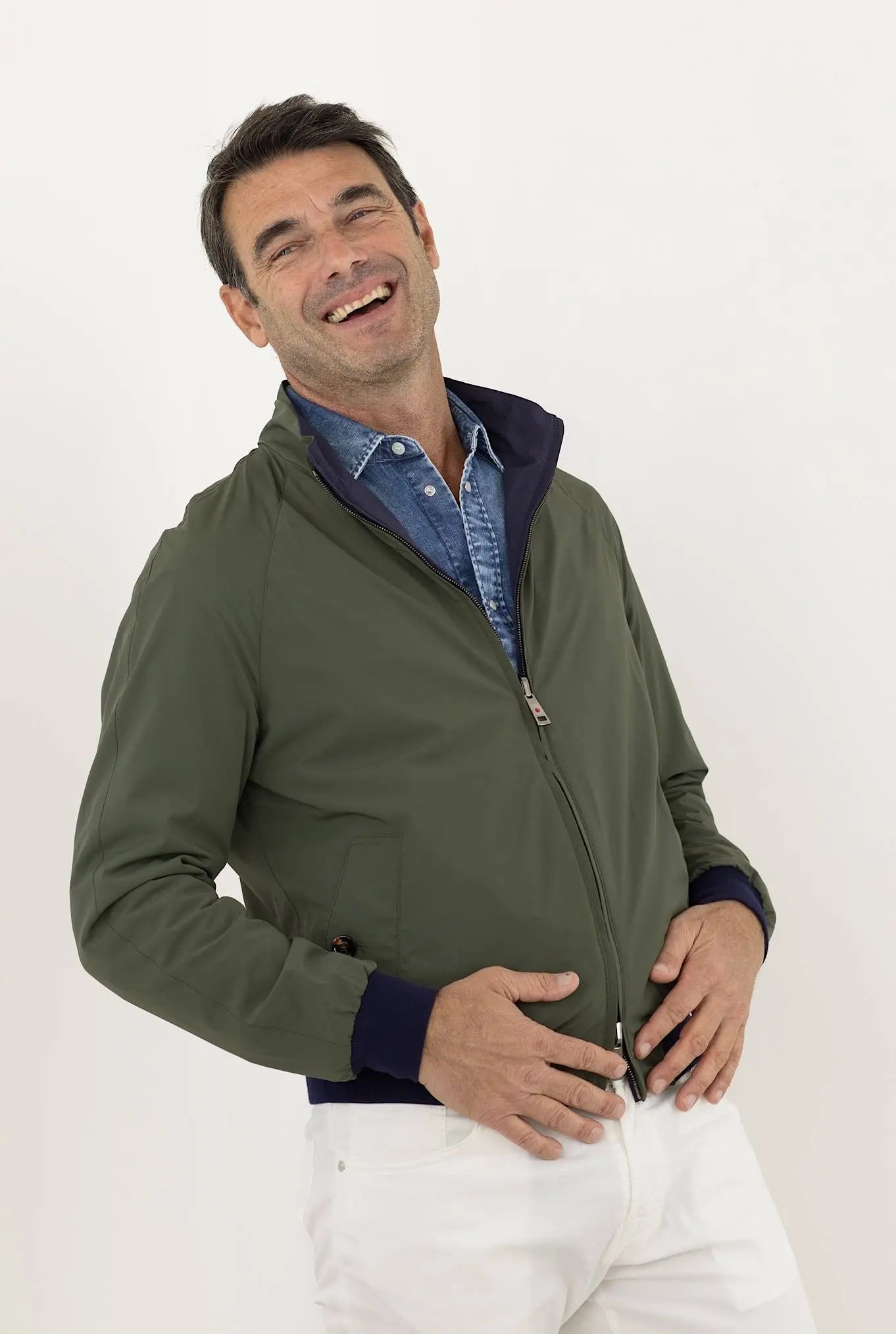 KIRED Giubbino Reversibile Blu/Verde Militare - Guarino Store