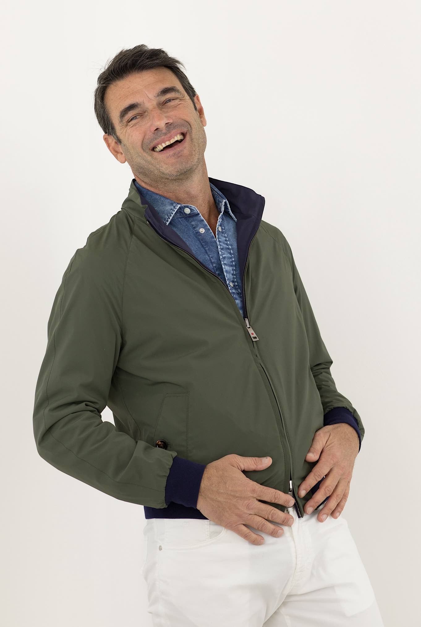 KIRED Giubbino Reversibile Blu/Verde Militare - Guarino Store