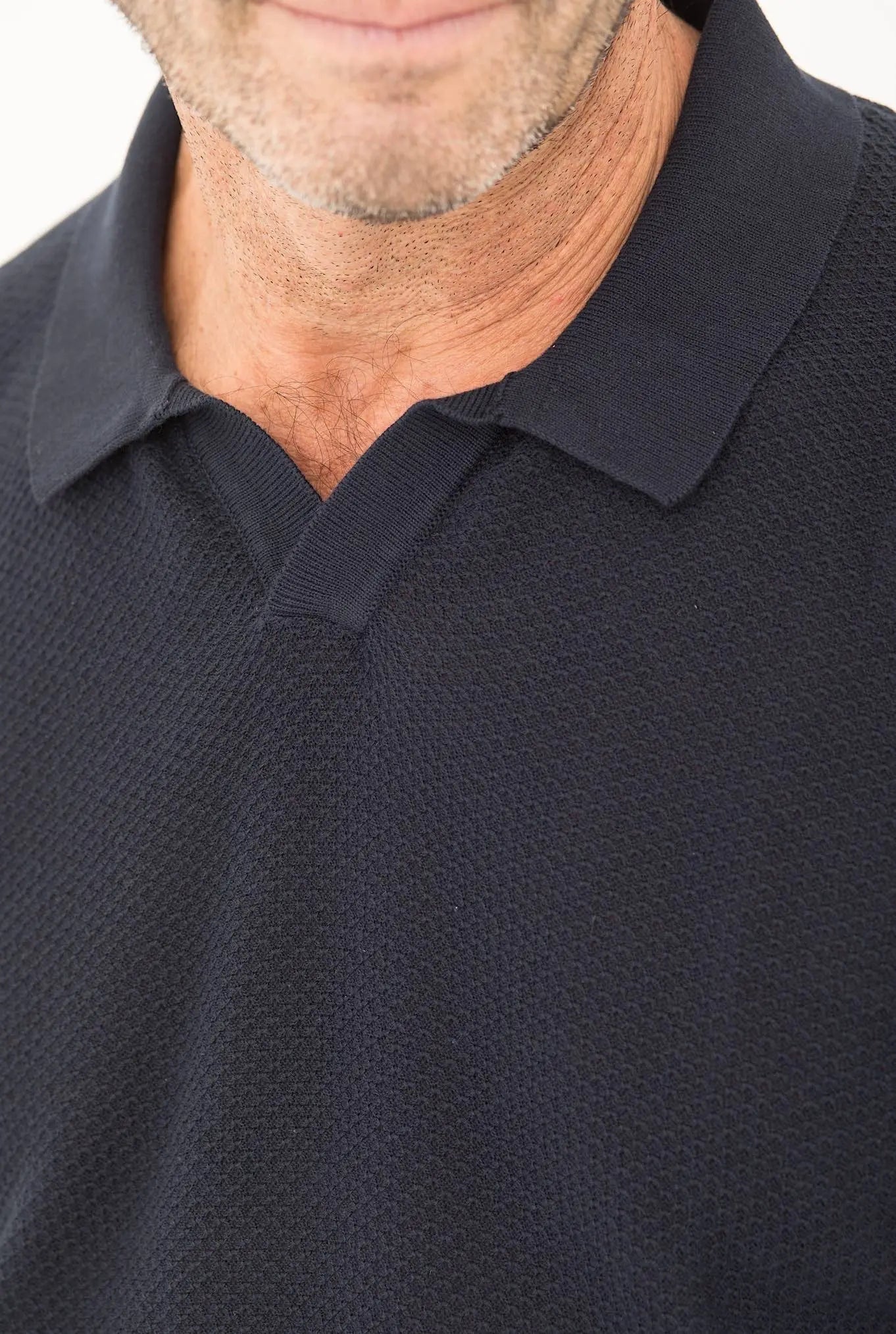Rakkì Polo Scollo a "V" Blu - Guarino Store