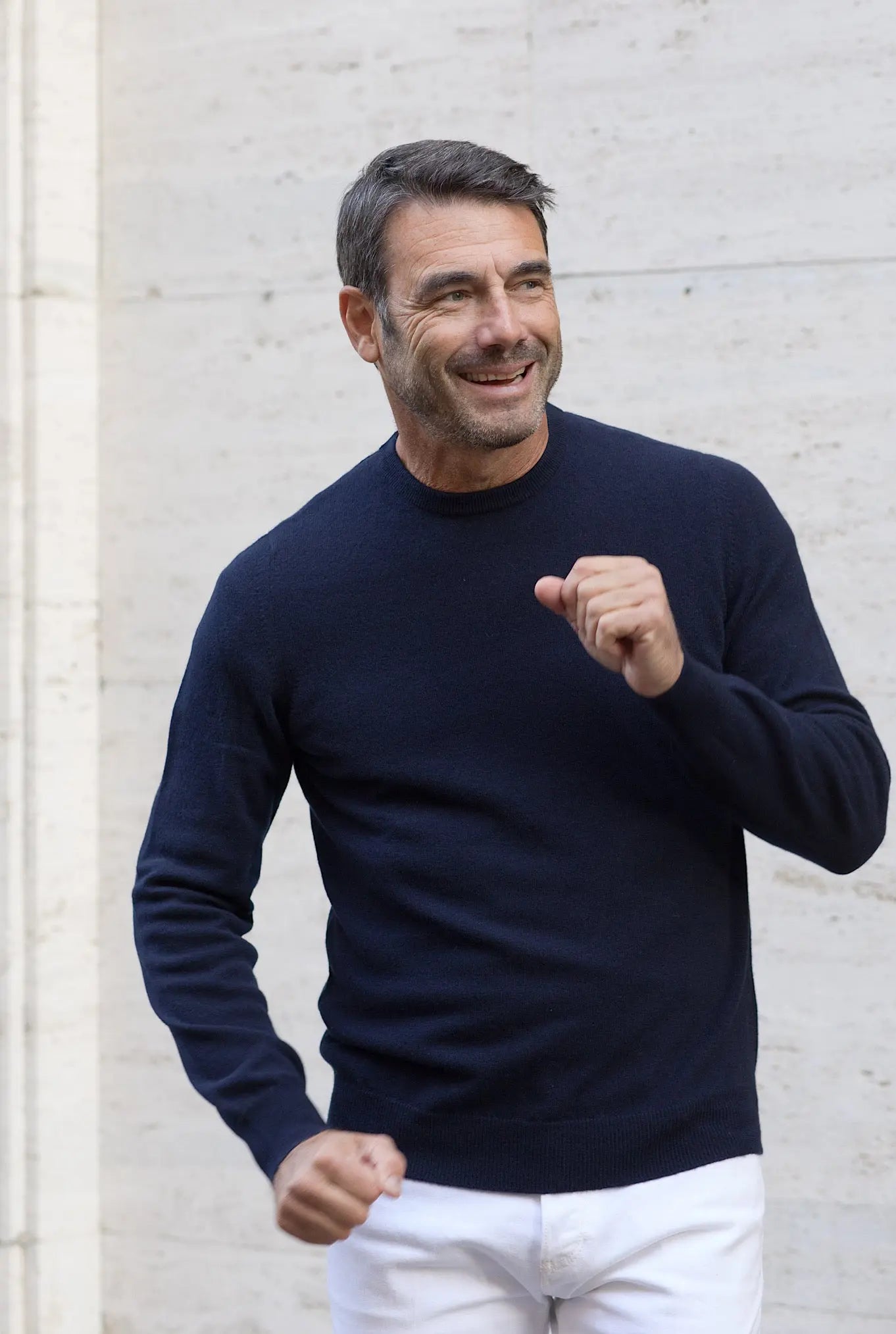 Girocollo Argentina Cashmere Blu Navy - Guarino Store