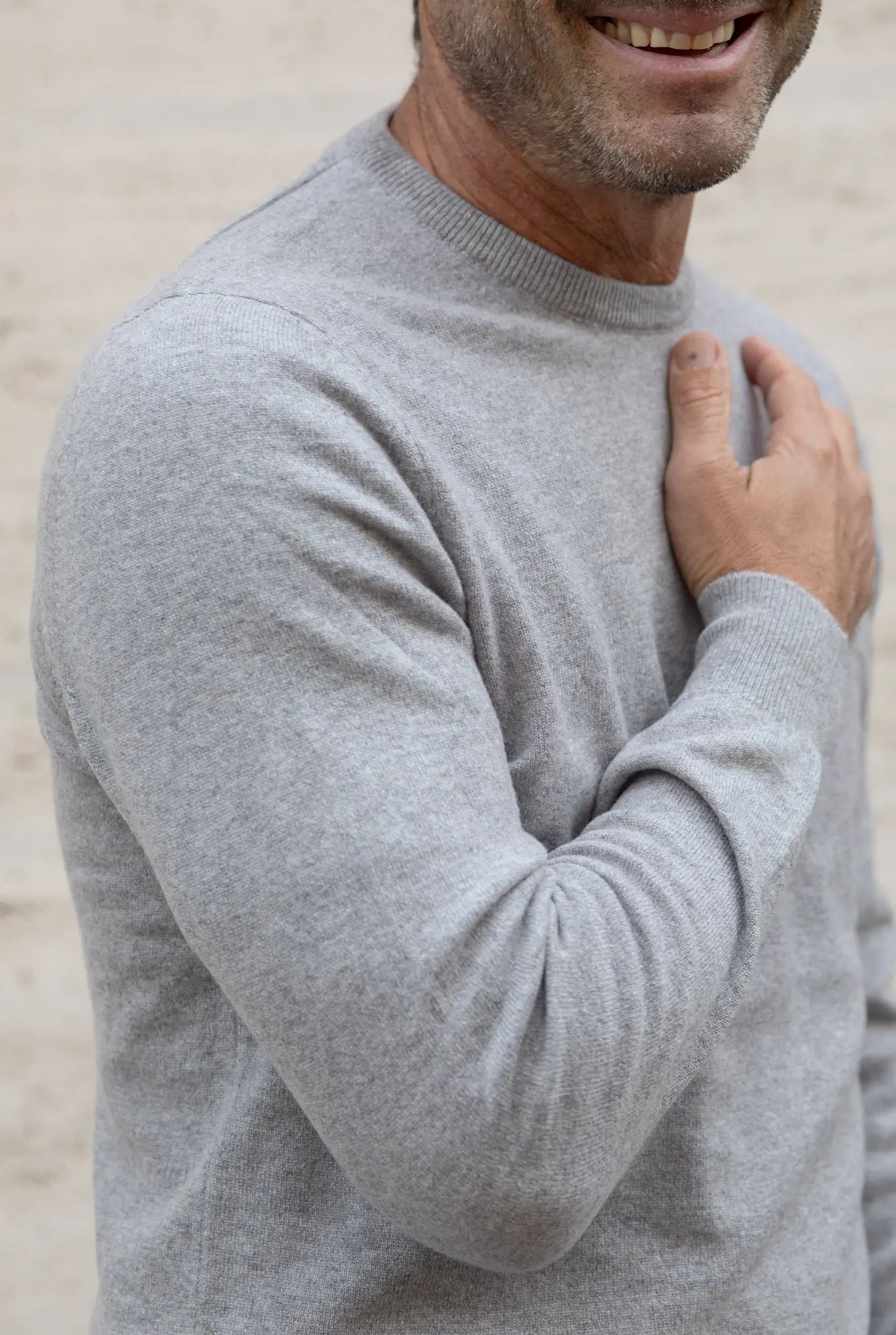 Girocollo Argentina Cashmere Grigio Chiaro - Guarino Store