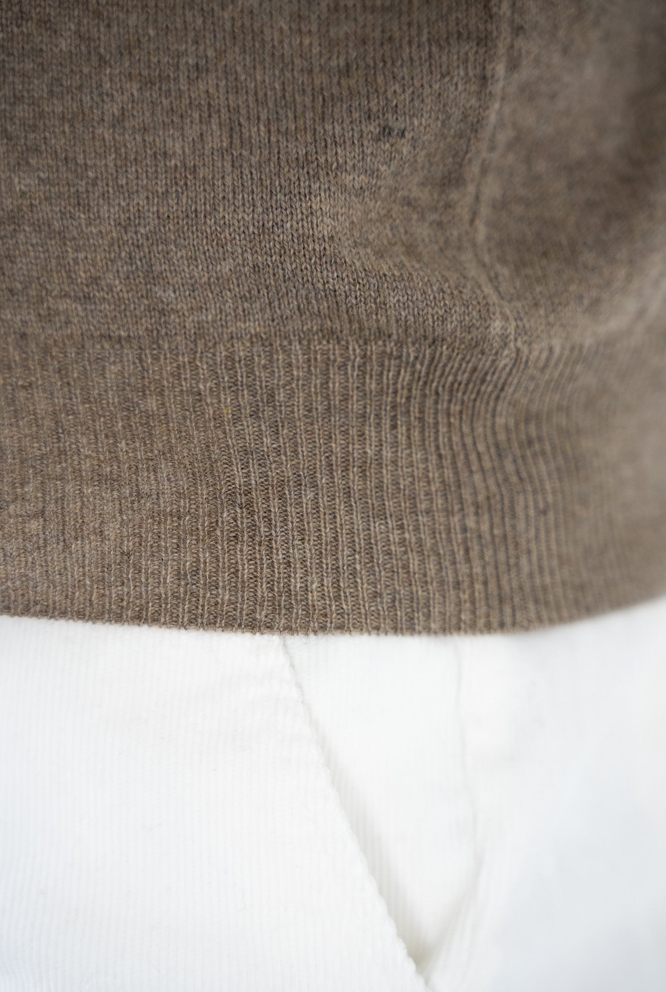 Maglia Bomber Full Zip Cashmere Beige - Guarino Store
