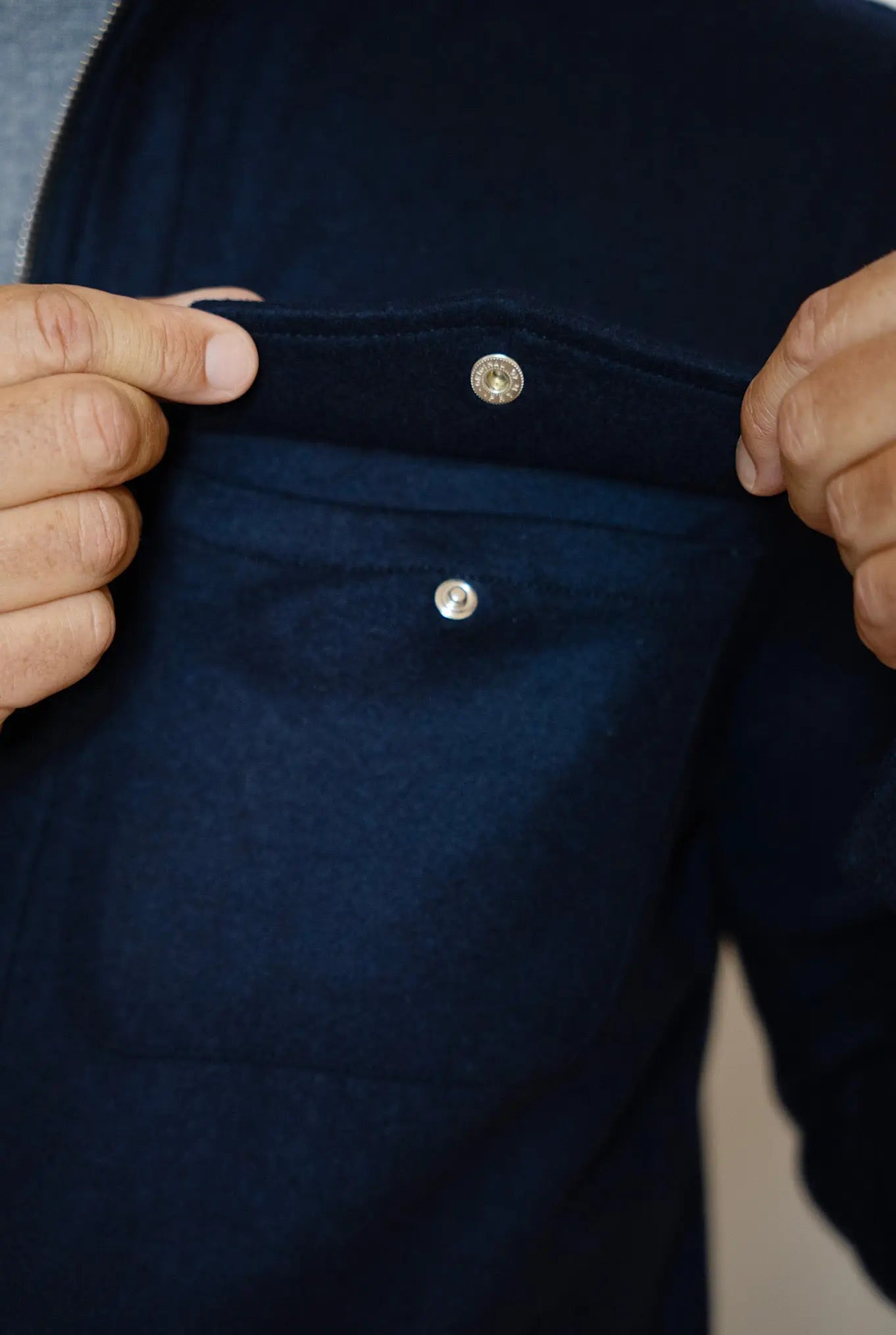 Giubbino Cashmere Elasticizzato Blu Scuro - Guarino Store