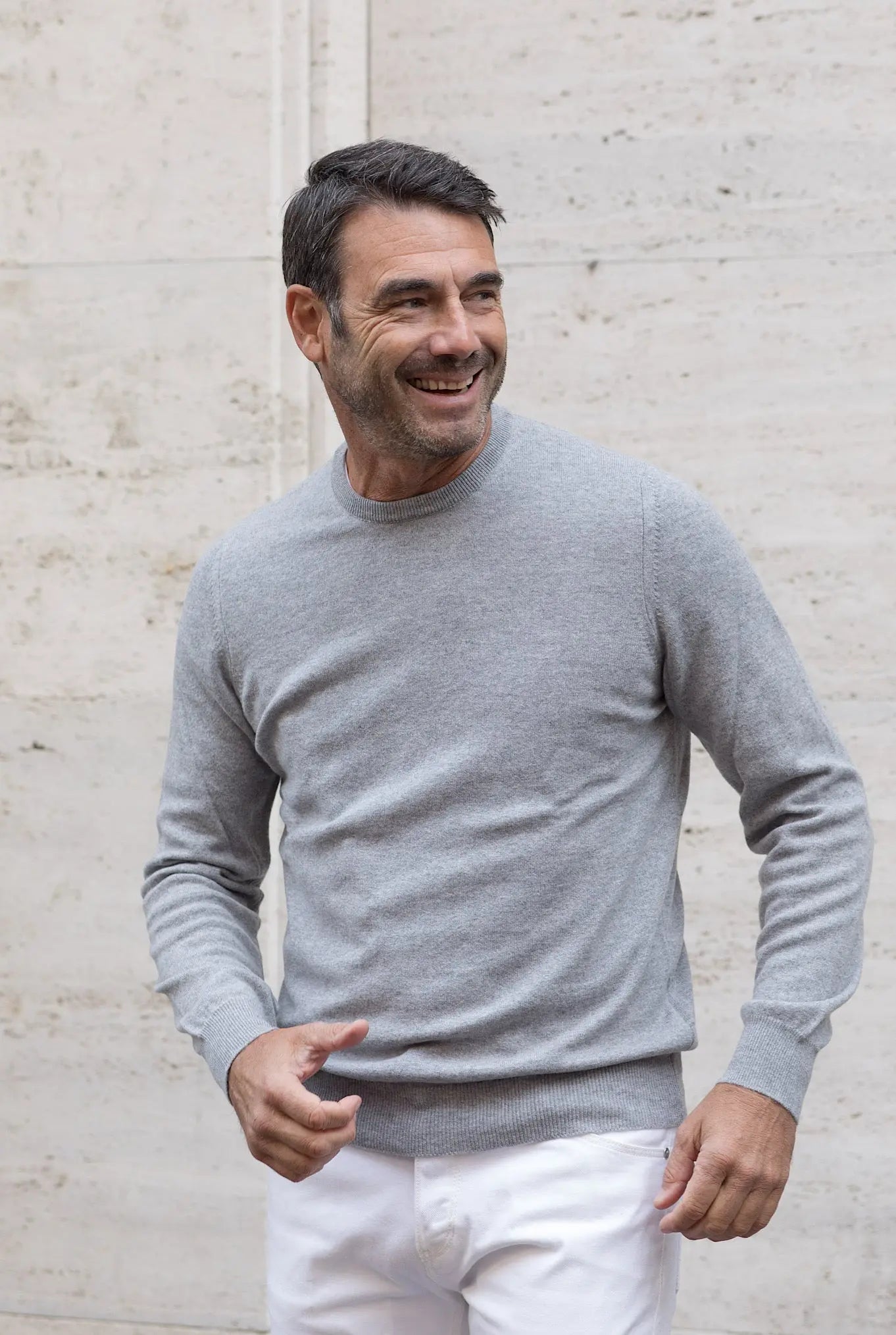 Girocollo Argentina Cashmere Grigio Chiaro - Guarino Store