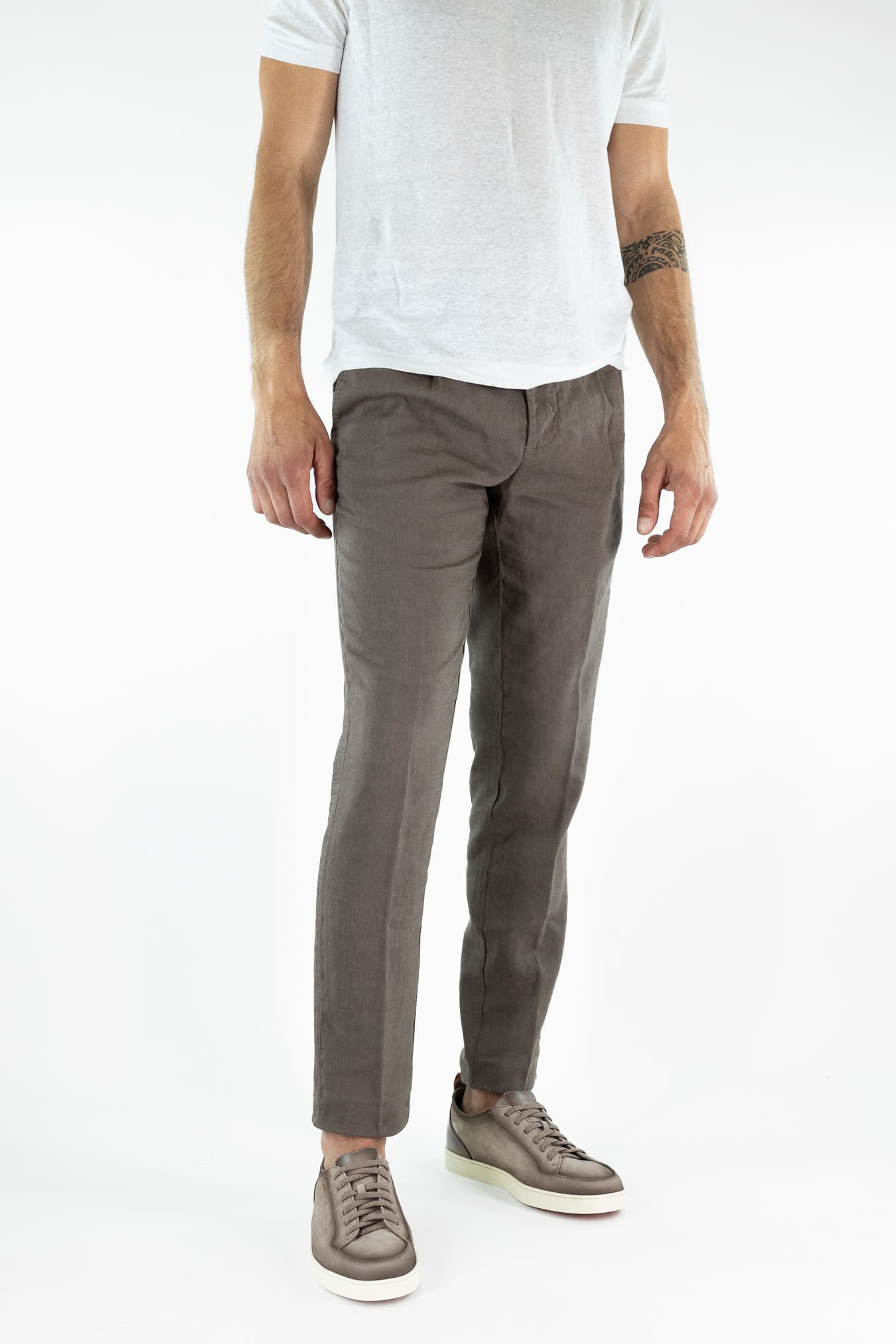 Pantaloni Vintage Lana Lino Pinces Beige MYTHS