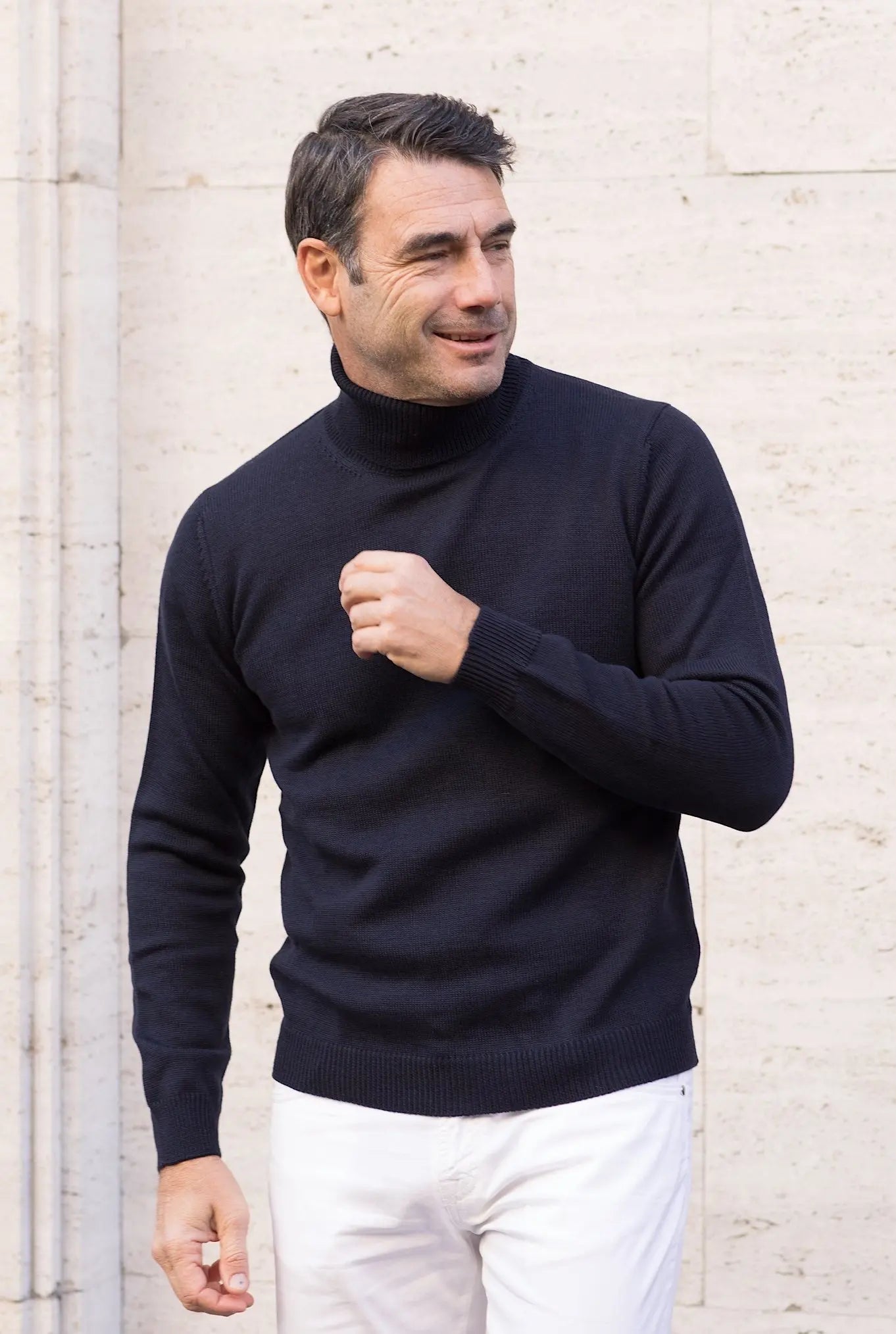 Dolcevita Lana Merinos Blu Navy - Guarino Store