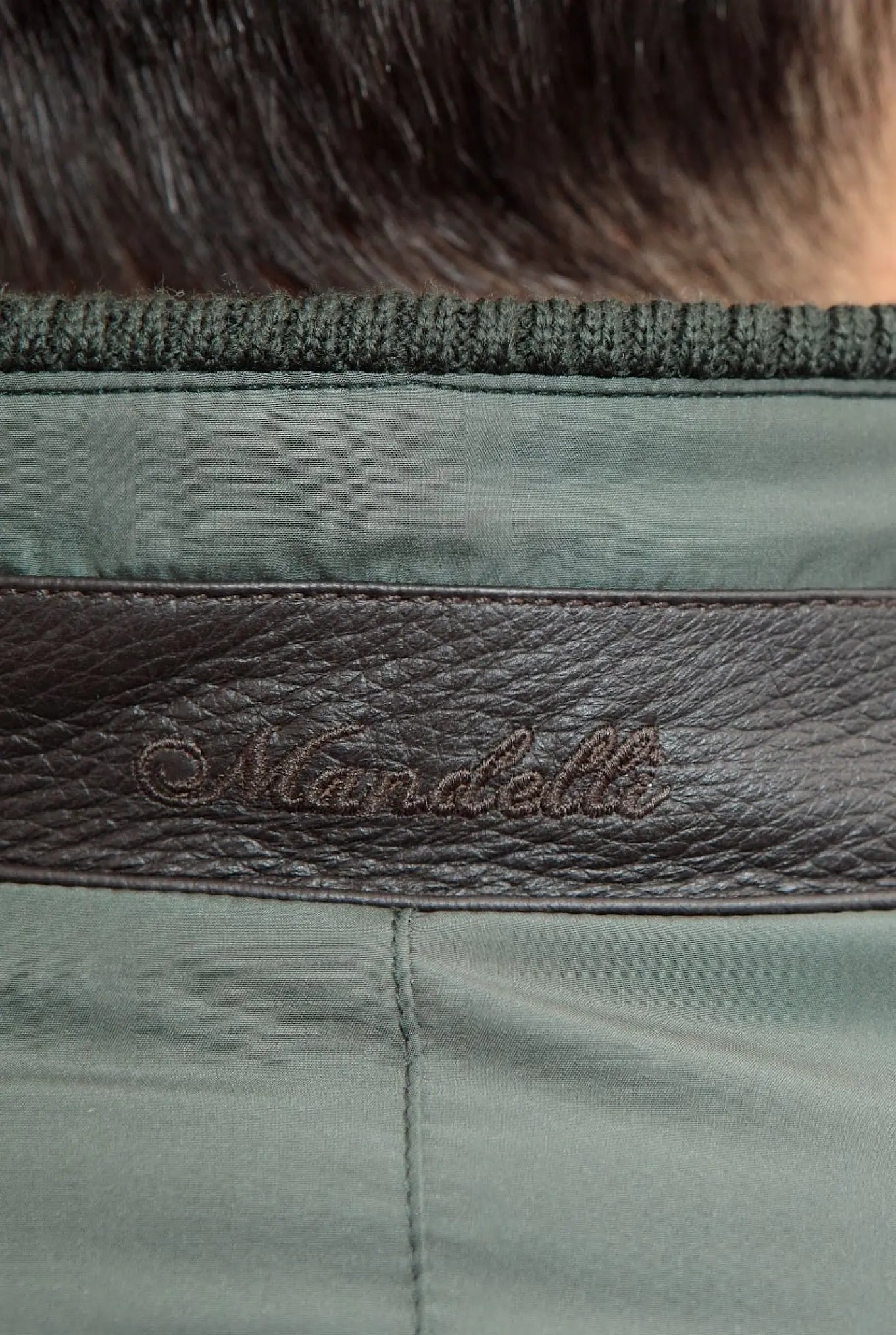 Giubbino in Nylon Airstop e Cashmere Verde - Guarino Store