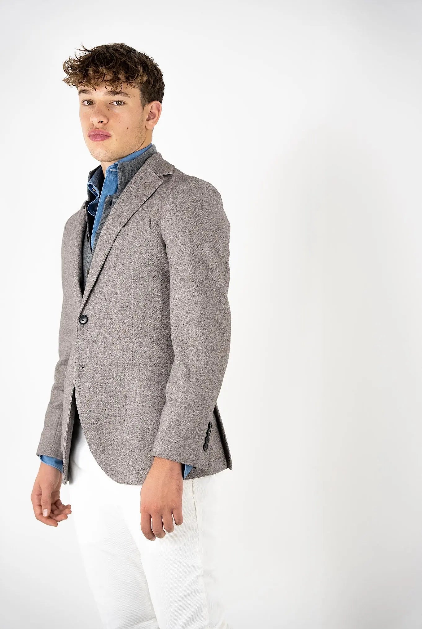 Giacca Felpa Cotone Tortora - Guarino Store