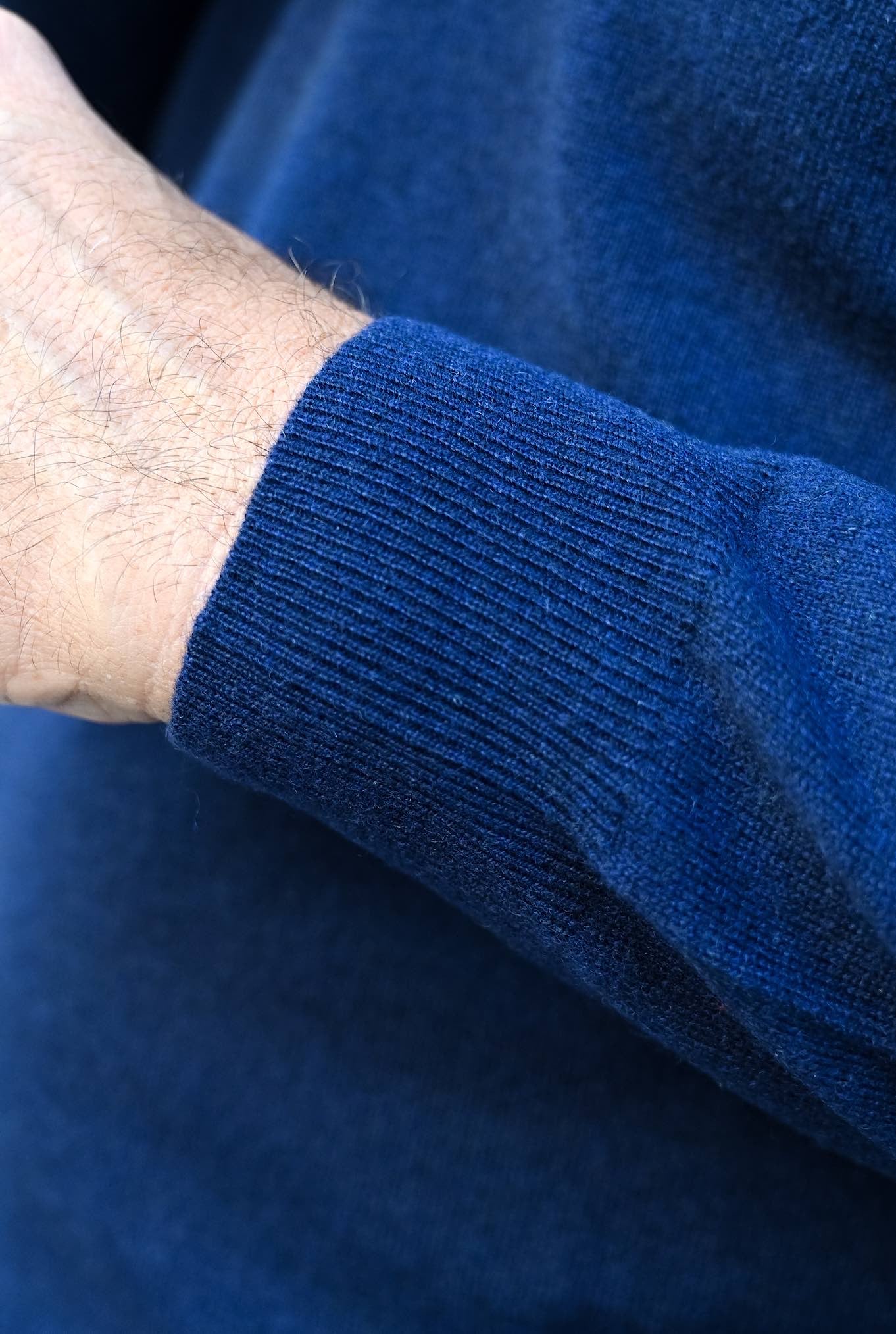 Pullover Cashmere Mezza Zip Blu Navy - Guarino Store