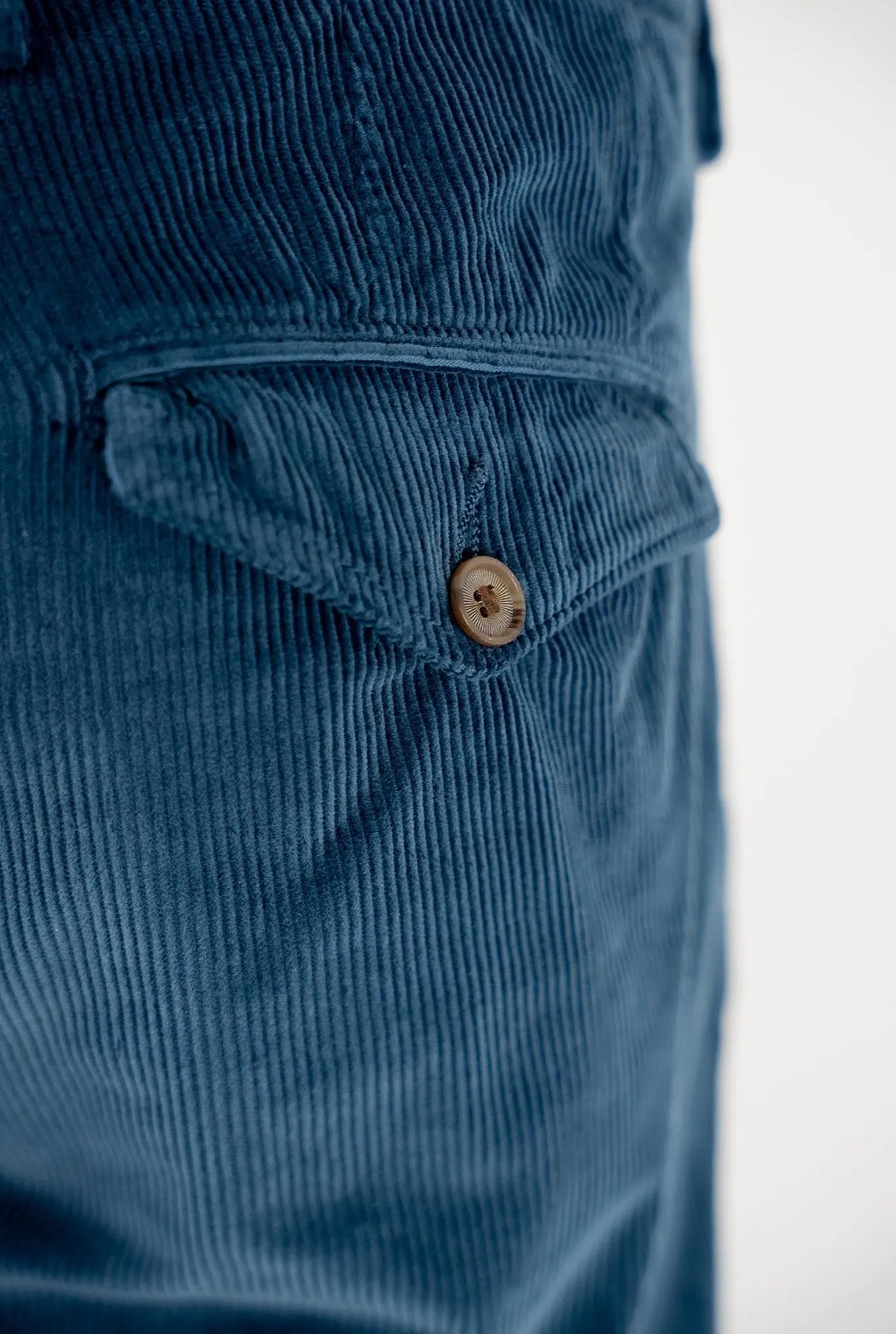 Pantaloni Velluto Lavato Bluette - Guarino Store