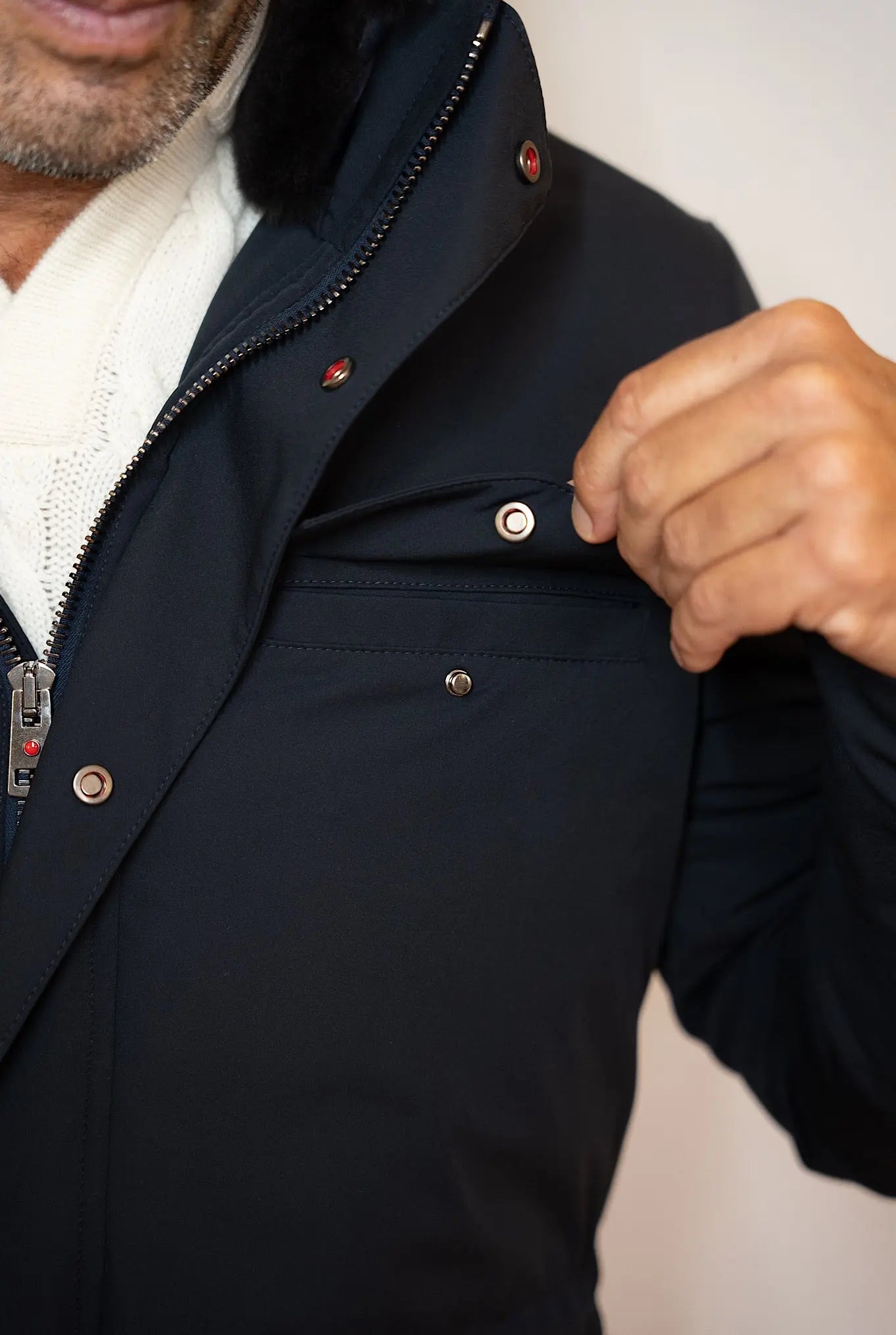 KIRED Field Jacket Impermeabile Imbottita Blu - Guarino Store