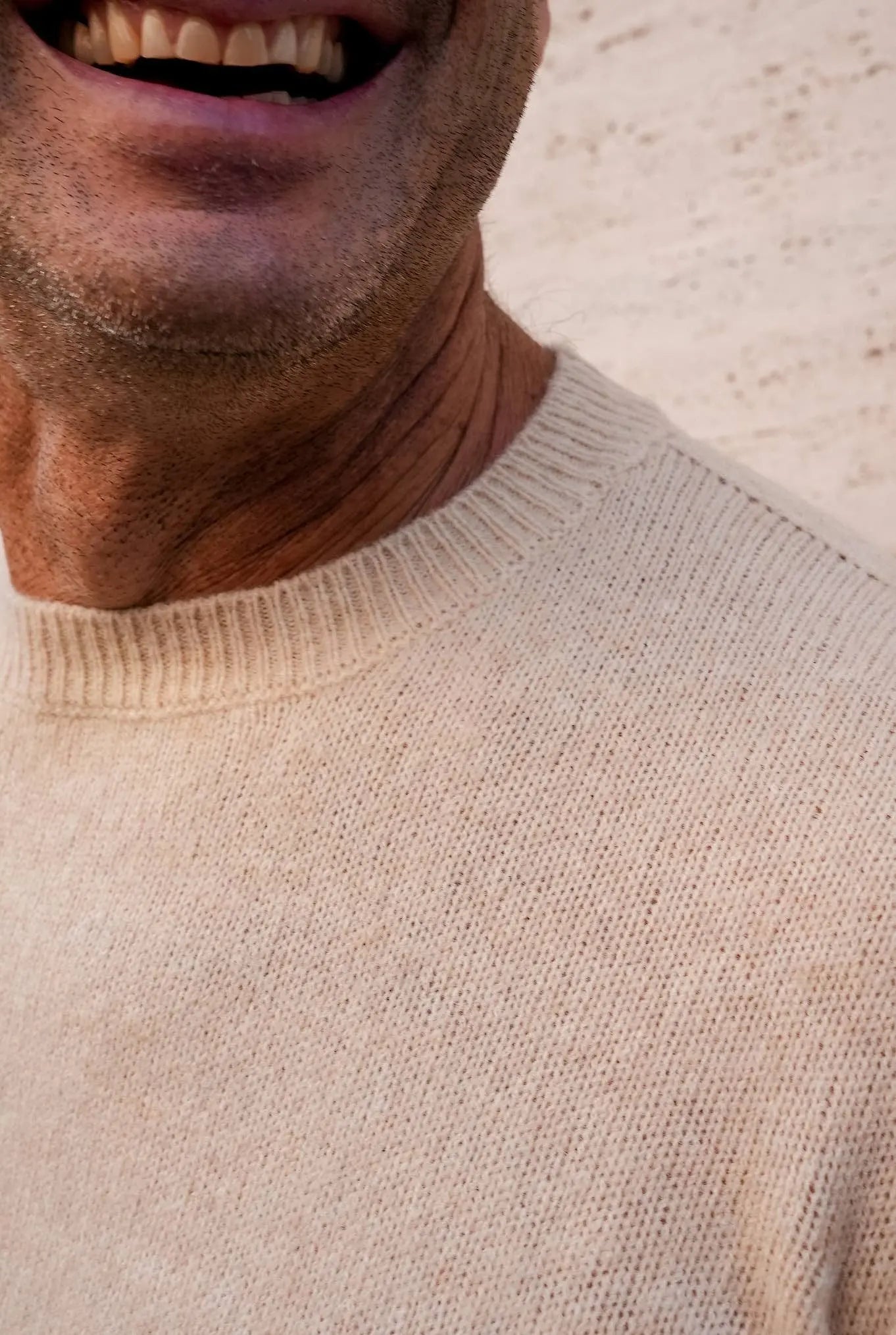 Maglia Girocollo Merinos e Baby Camel col. Naturale - Guarino Store
