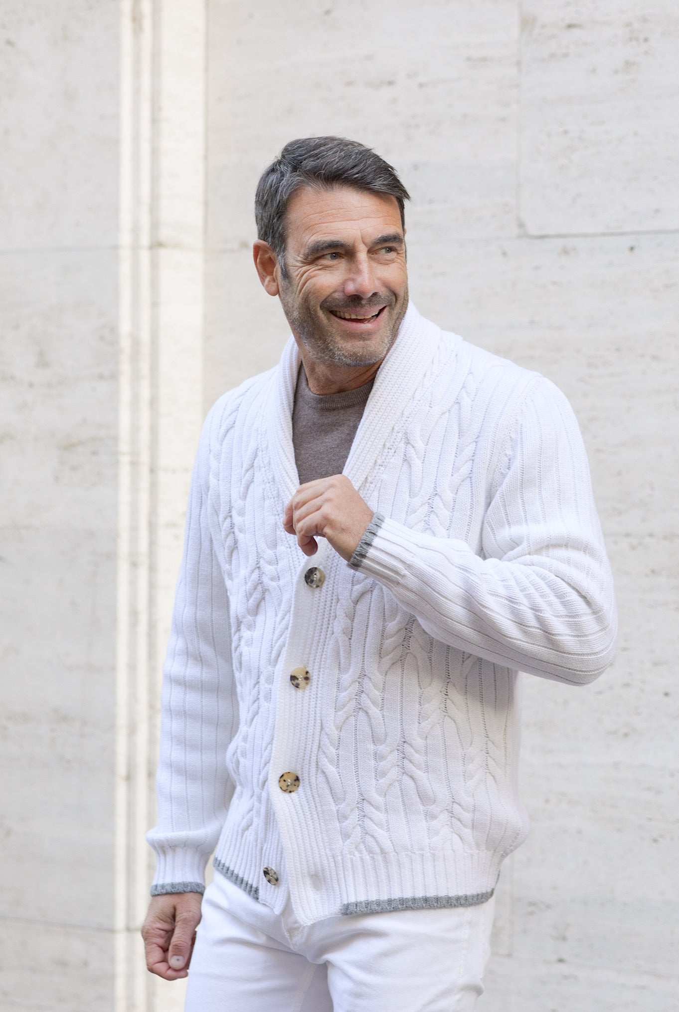 Cardigan Cashmere Bianco - Guarino Store