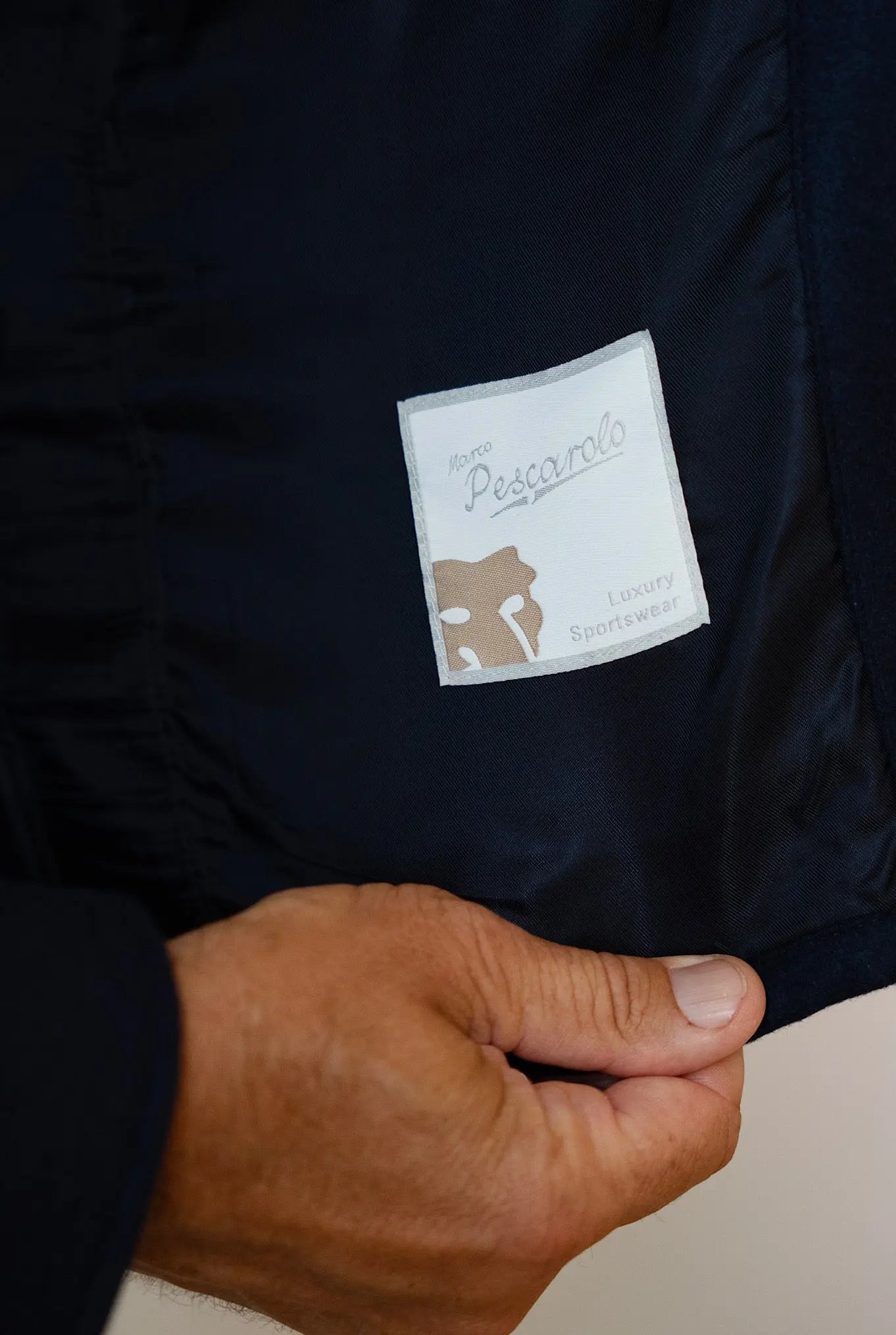 Giubbino Cashmere Elasticizzato Blu Scuro - Guarino Store