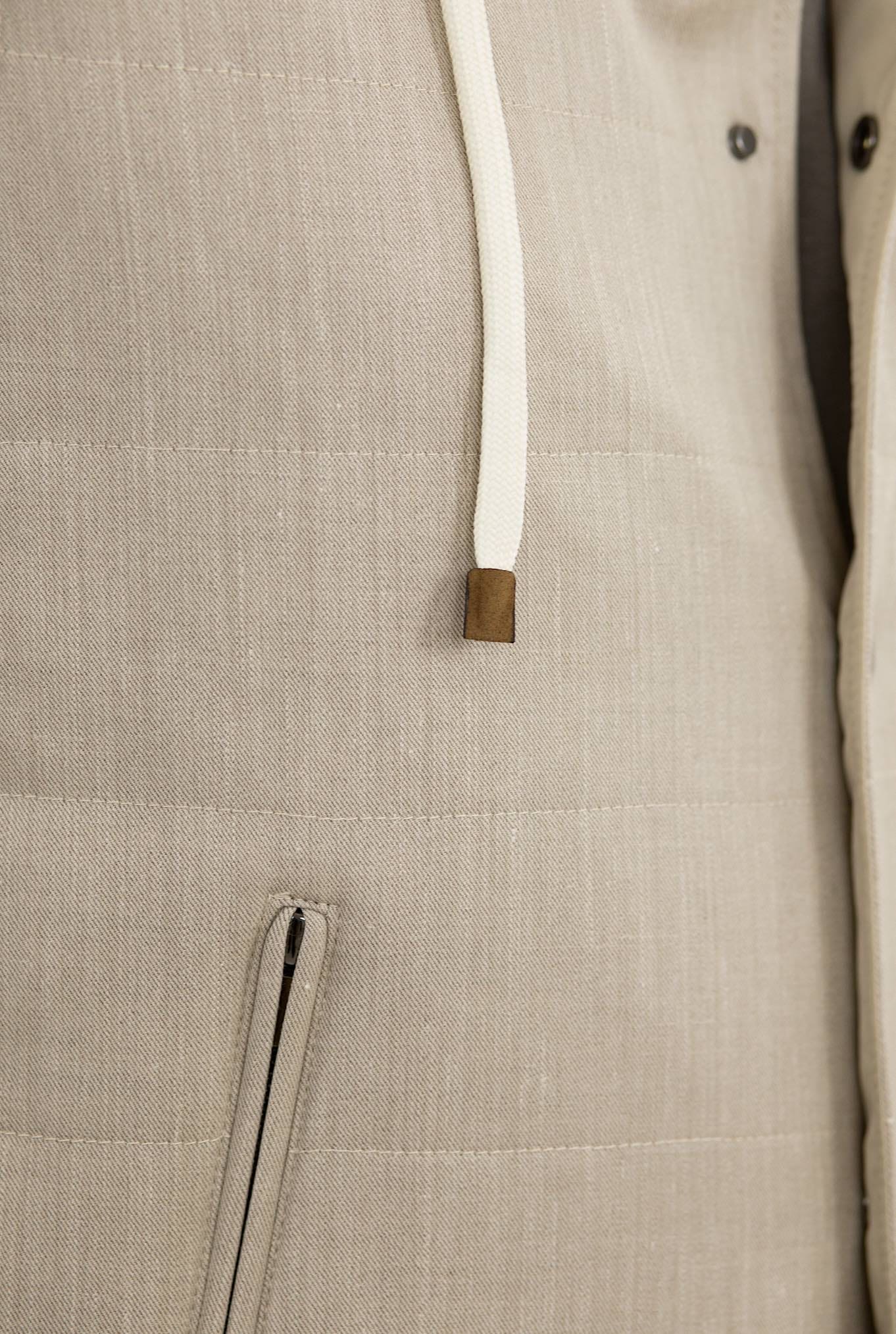 Gilet Cappuccio tessuto Loro Piana Beige - Guarino Store