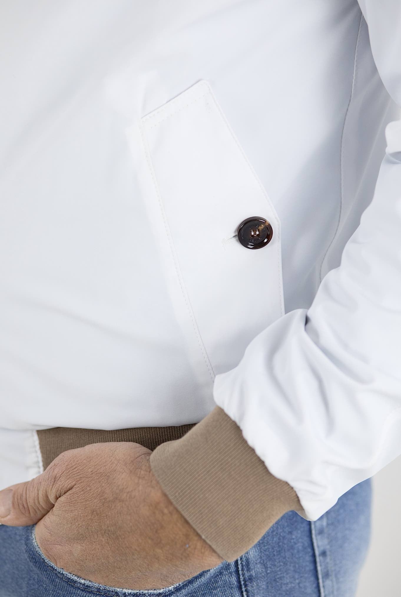 KIRED Giubbino Reversibile Bianco/Marrone - Guarino Store