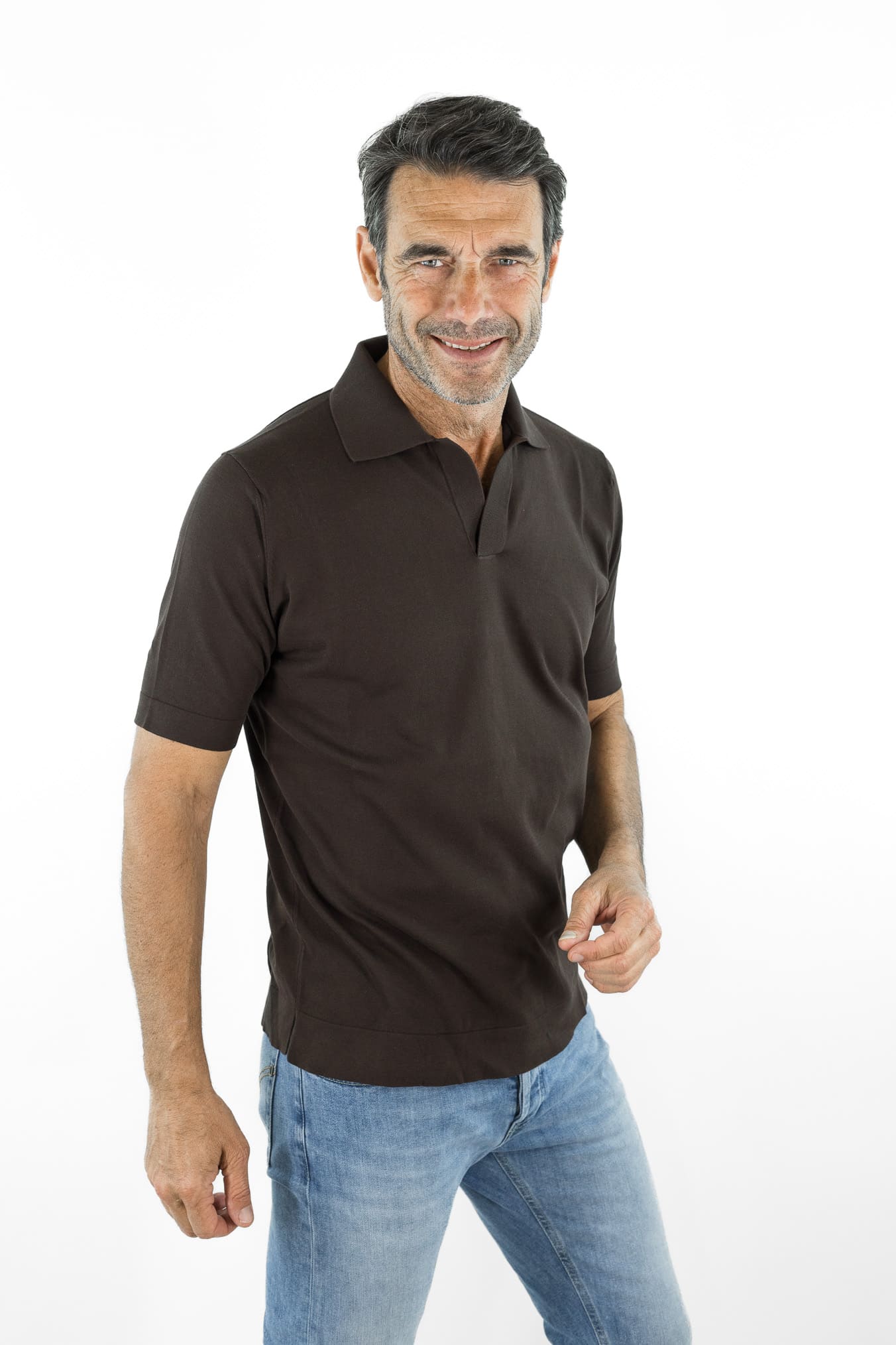 GUARINO Polo Paramontura Cotone Moro