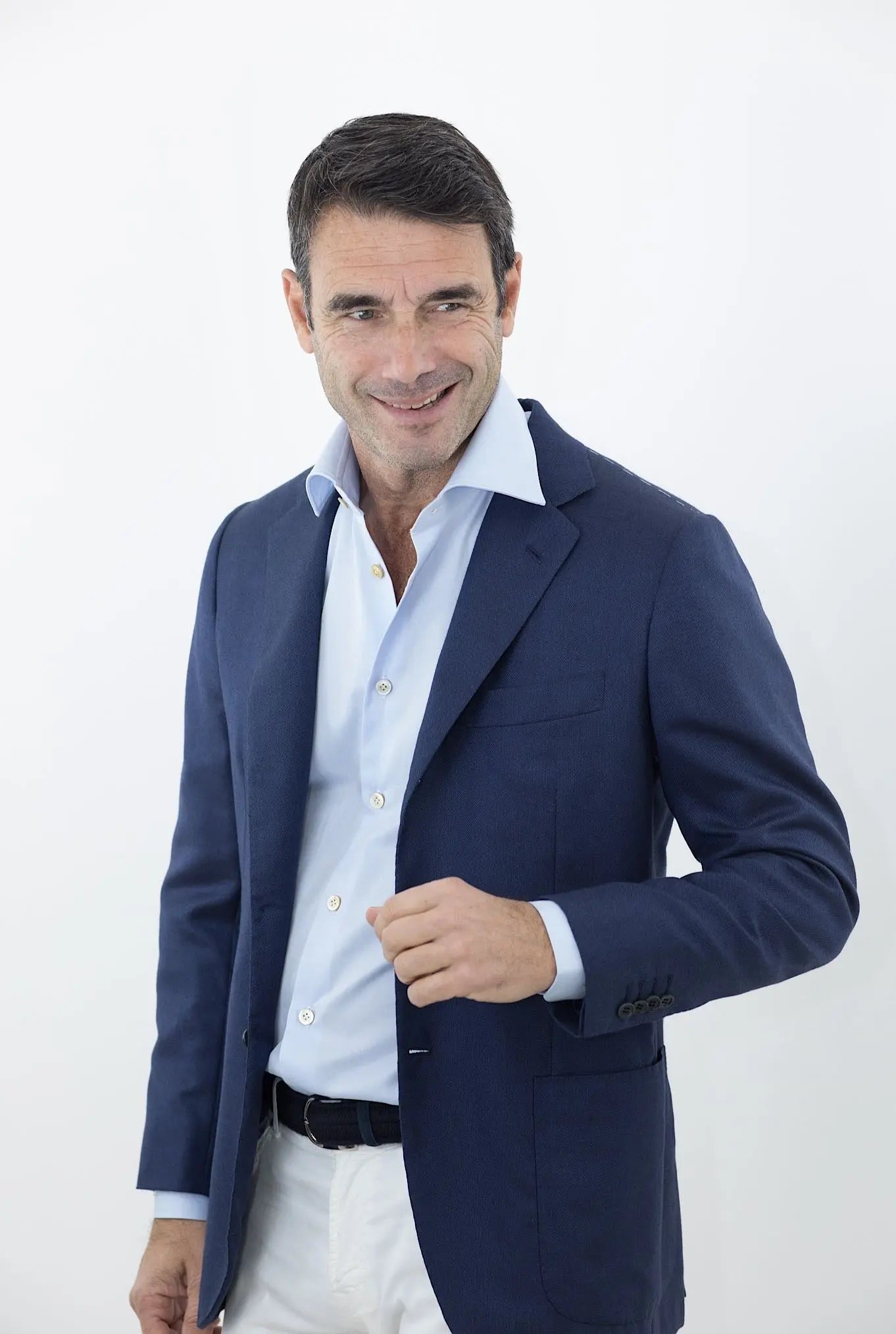 KITON Giacca Cashmere e Seta Blu - Guarino Store
