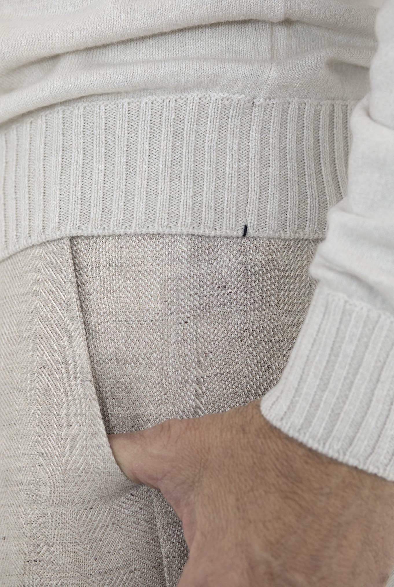 Girocollo Cashmere e Lino Gesso Mélange - Guarino Store