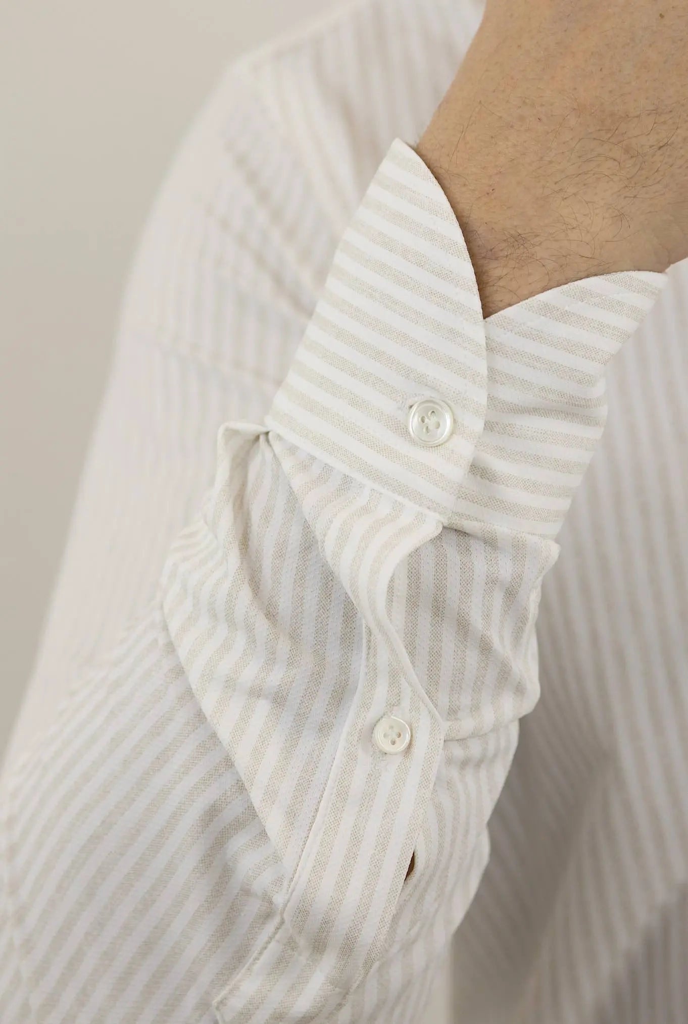 FFF Camicia Active Righe Beige - Guarino Store
