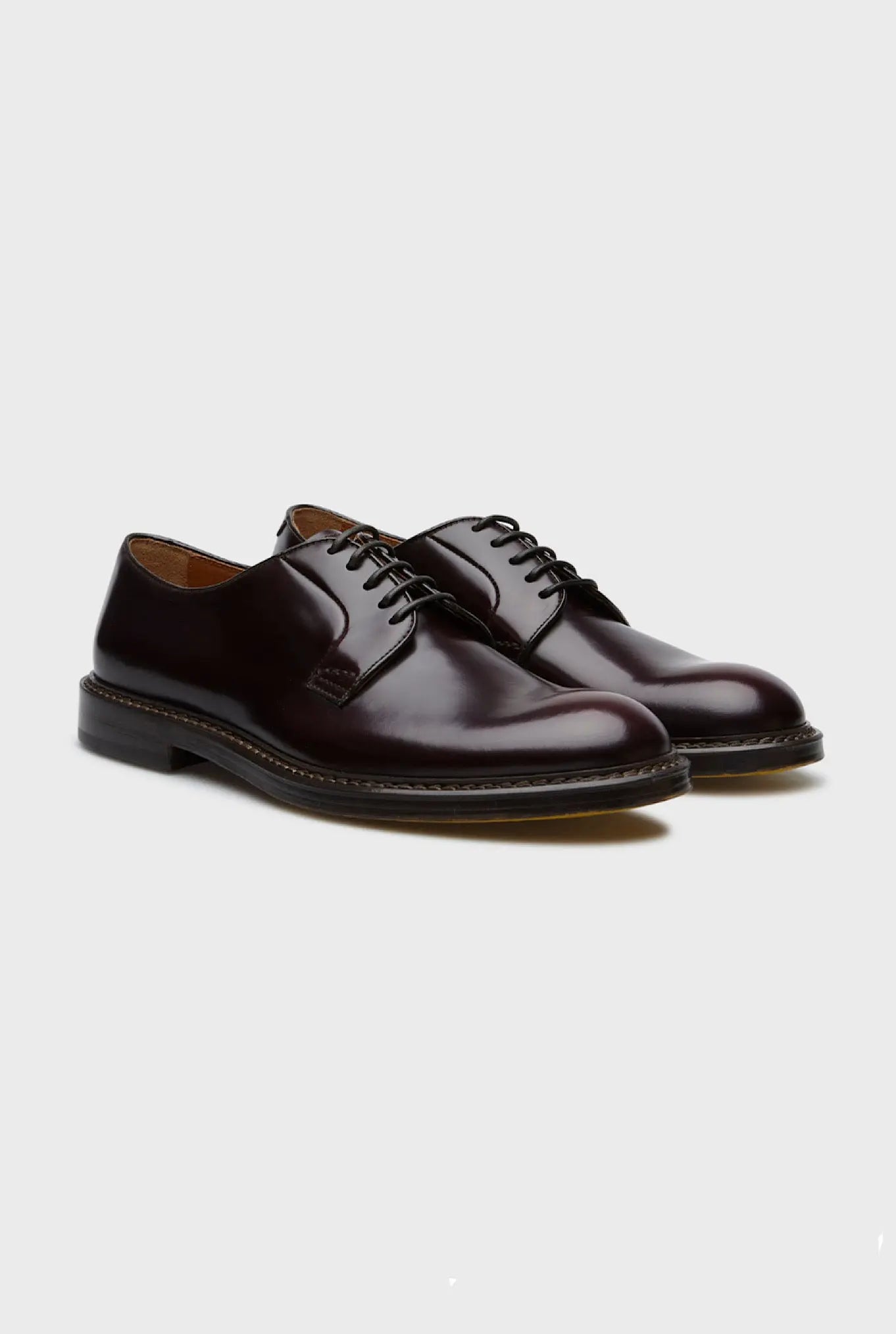 Stringate Derby Liscie Testa di Moro - Guarino Store