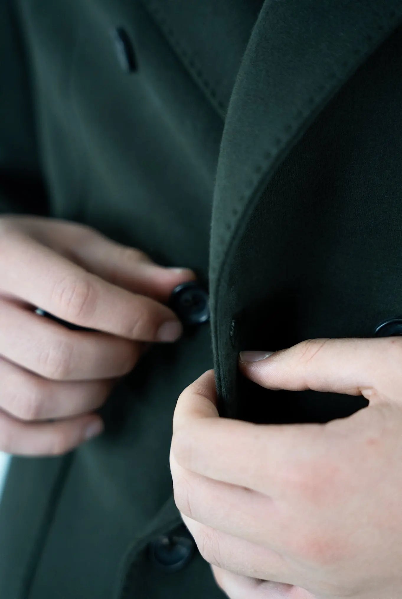 Giacca Felpa Doppiopetto a Lancia Cotone Verde - Guarino Store