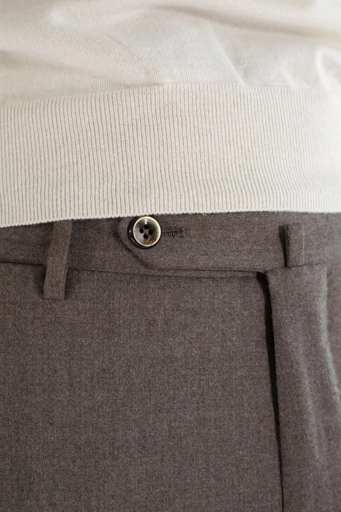 Pantaloni Flanella Lana Tortora PT