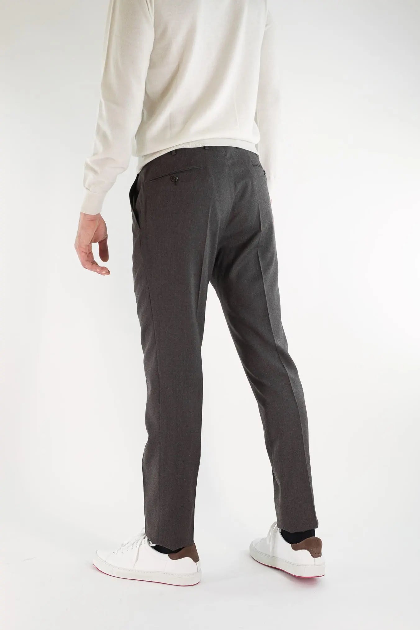 Pantaloni Flanella Lana Testa Moro PT