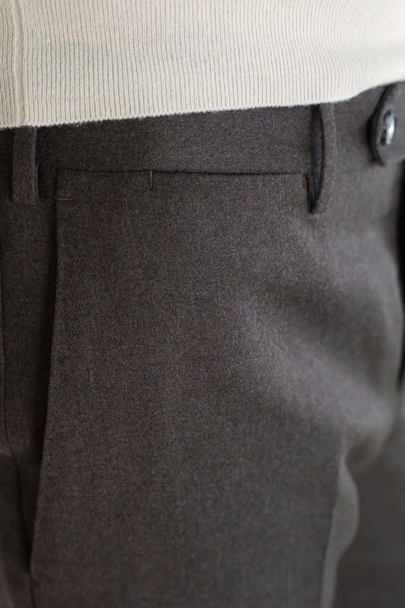 Pantaloni Flanella Lana Testa Moro PT