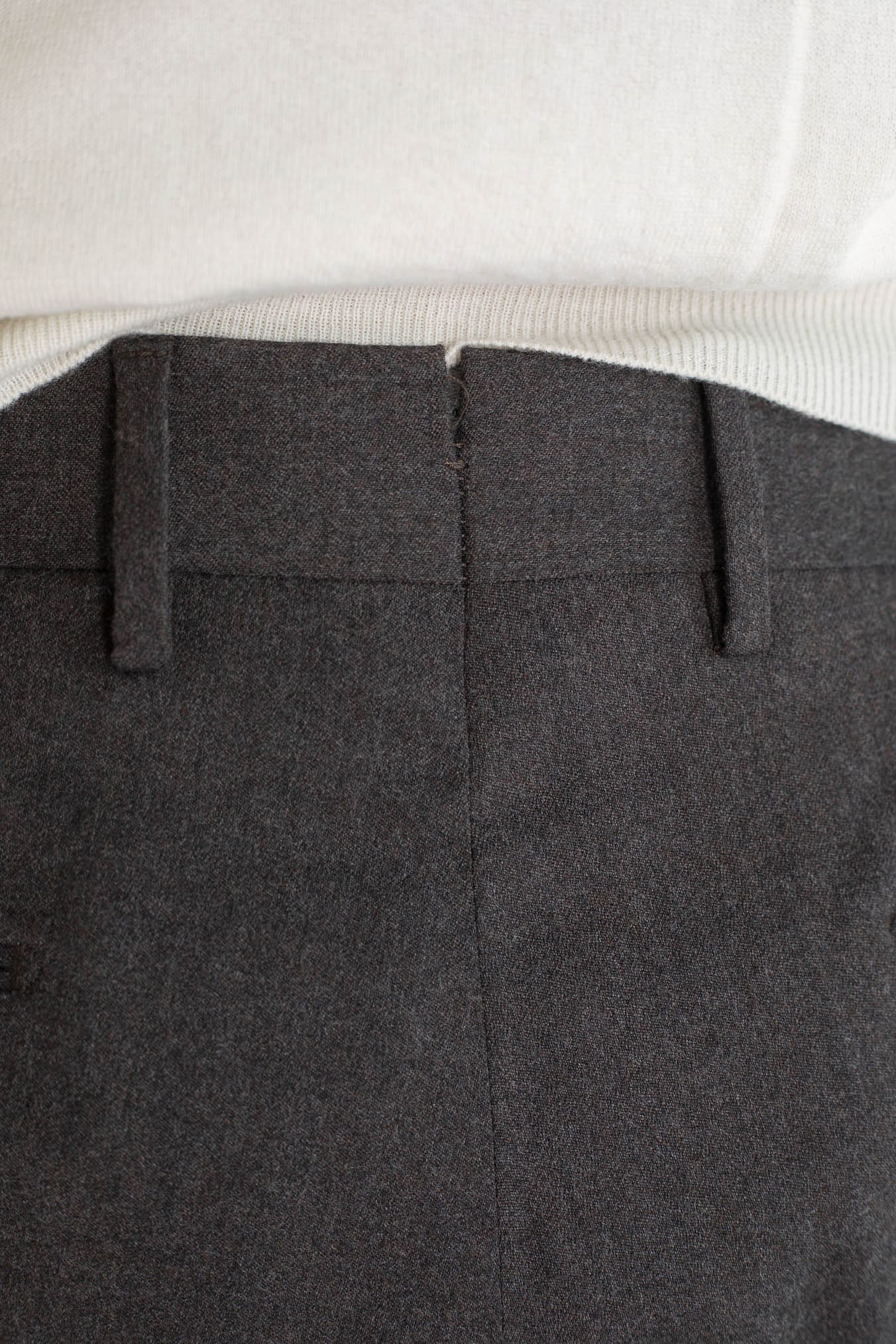 Pantaloni Flanella Lana Testa Moro