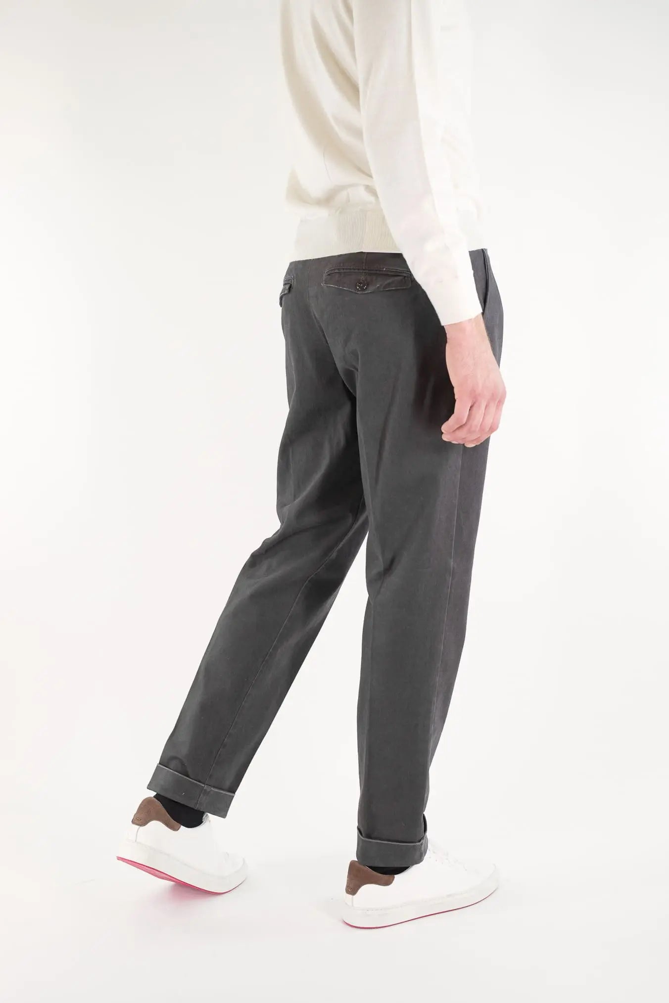 Pantaloni "Edge Rebel" Gabardina Cotone Antracite PT