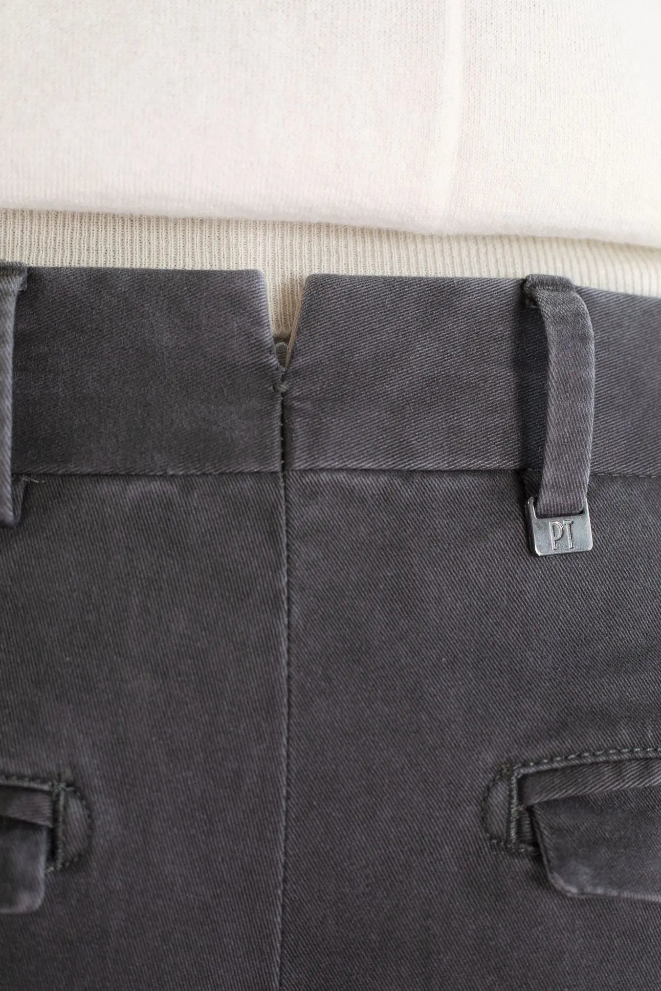 Pantaloni "Edge Rebel" Gabardina Cotone Antracite PT