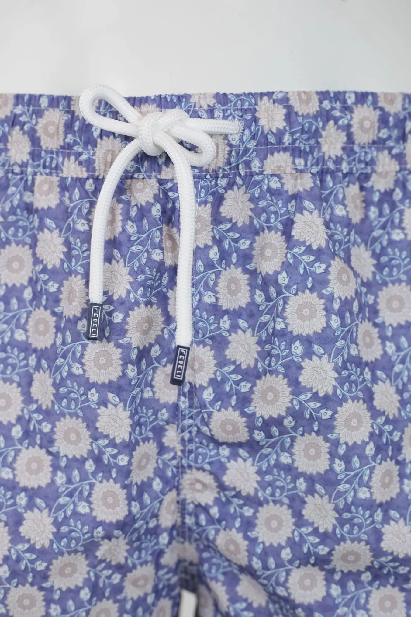 FEDELI Costume da Bagno Fiori Blu e Beige - Guarino Store