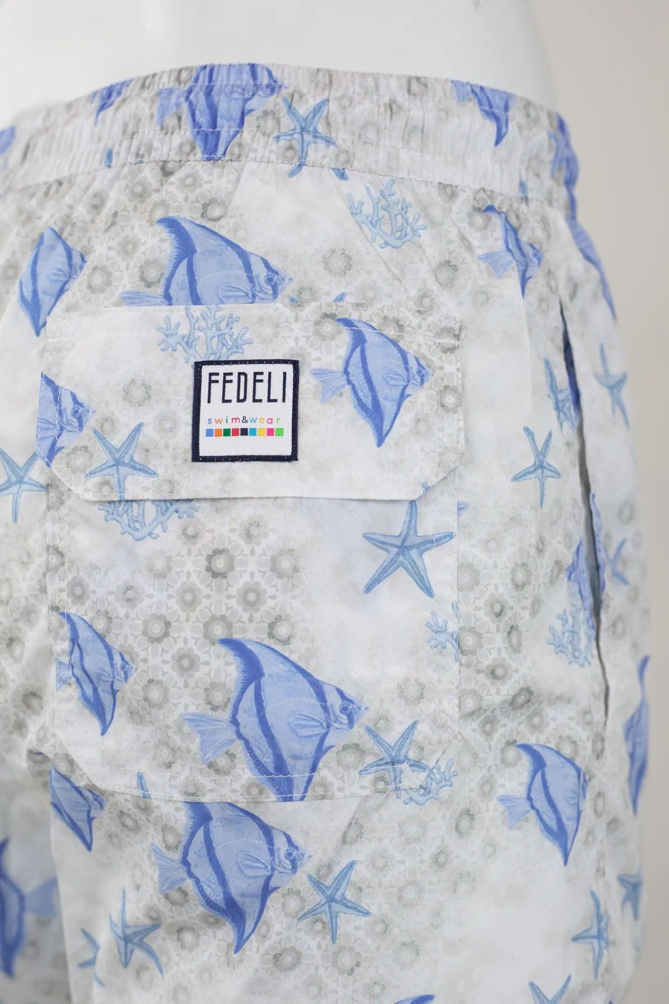 FEDELI Costume da Bagno Pesci Beige Blu - Guarino Store