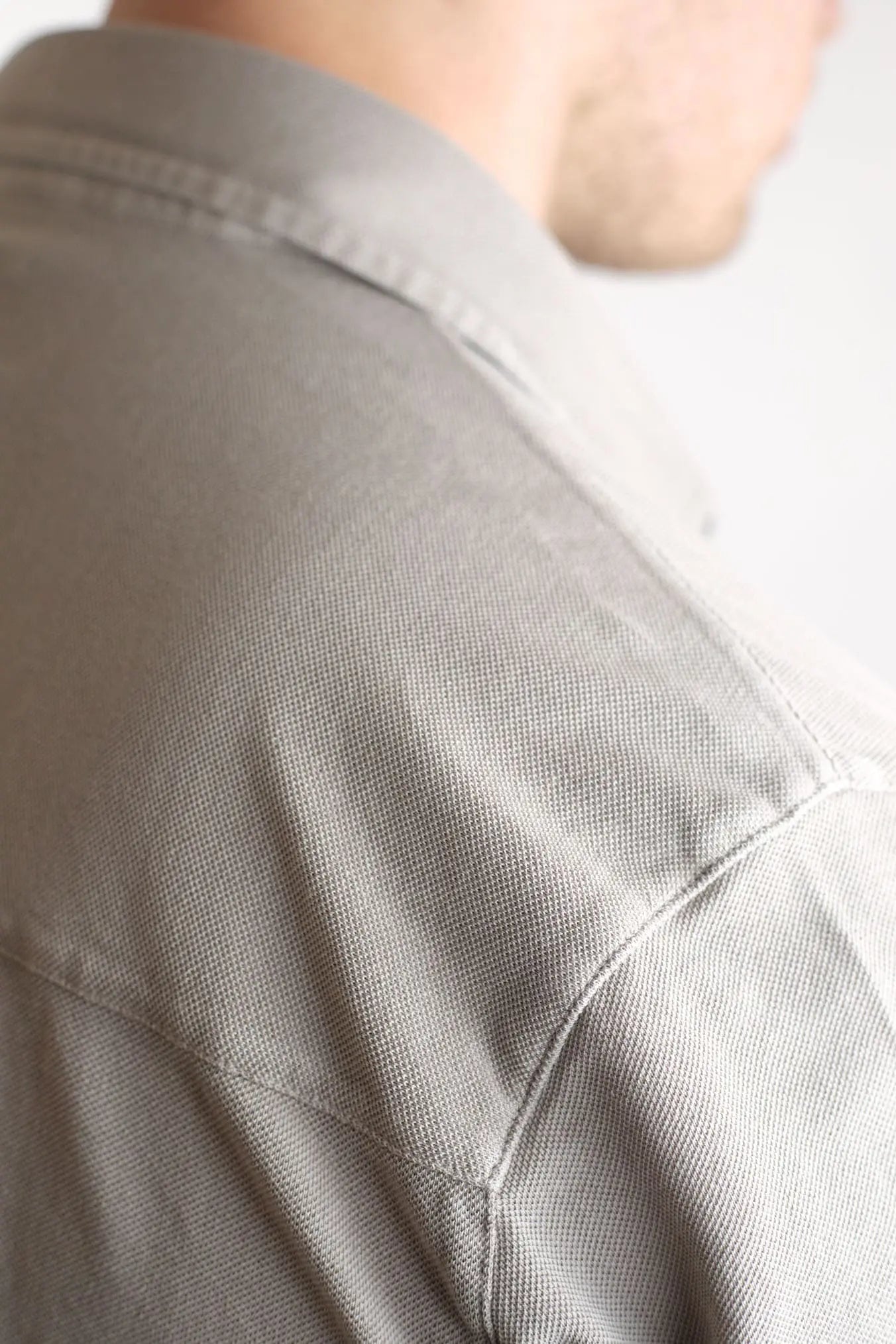 FEDELI Camicia Cotone Piquet Frosted Beige - Guarino Store