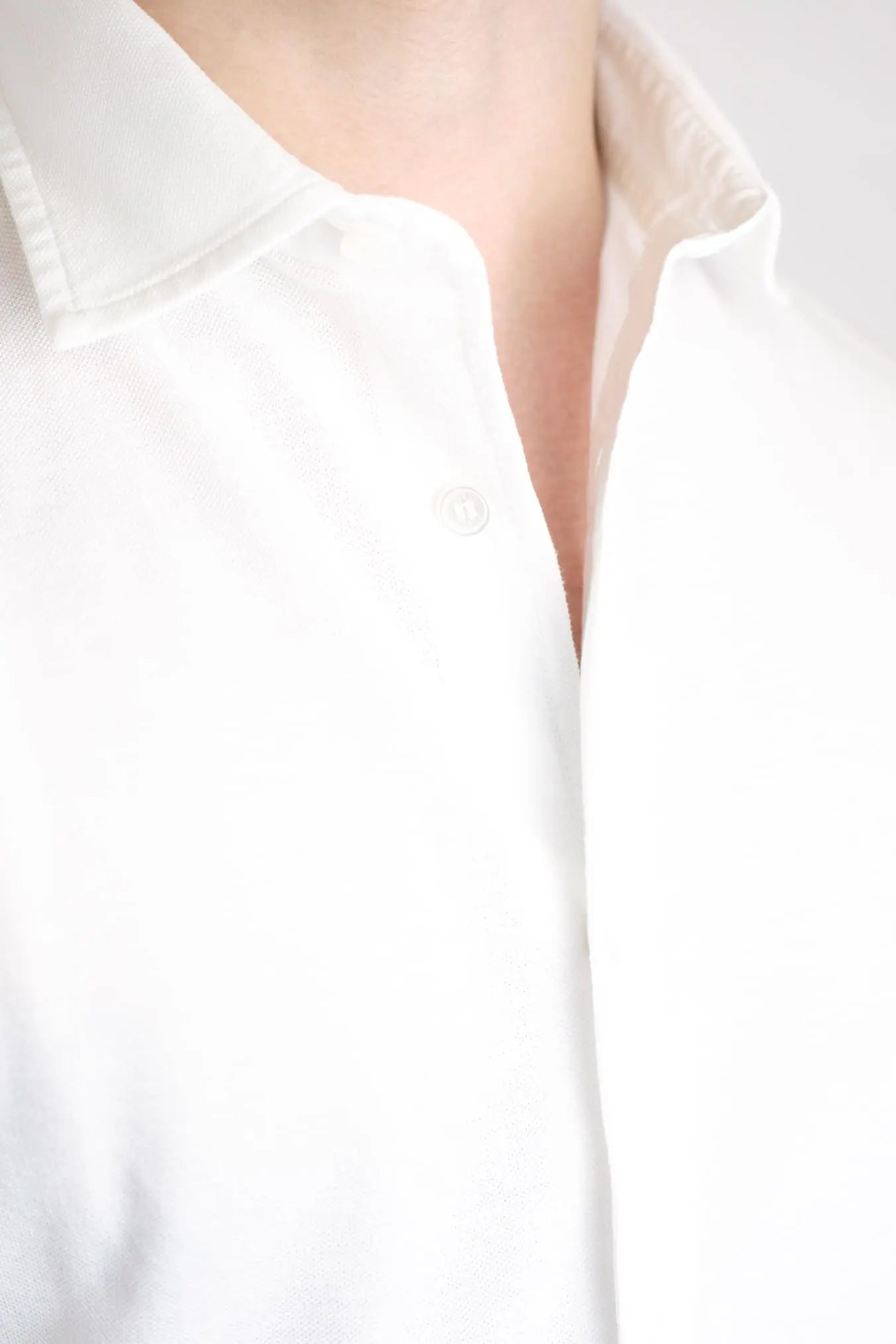 FEDELI Camicia Cotone Piquet Frosted Bianco - Guarino Store