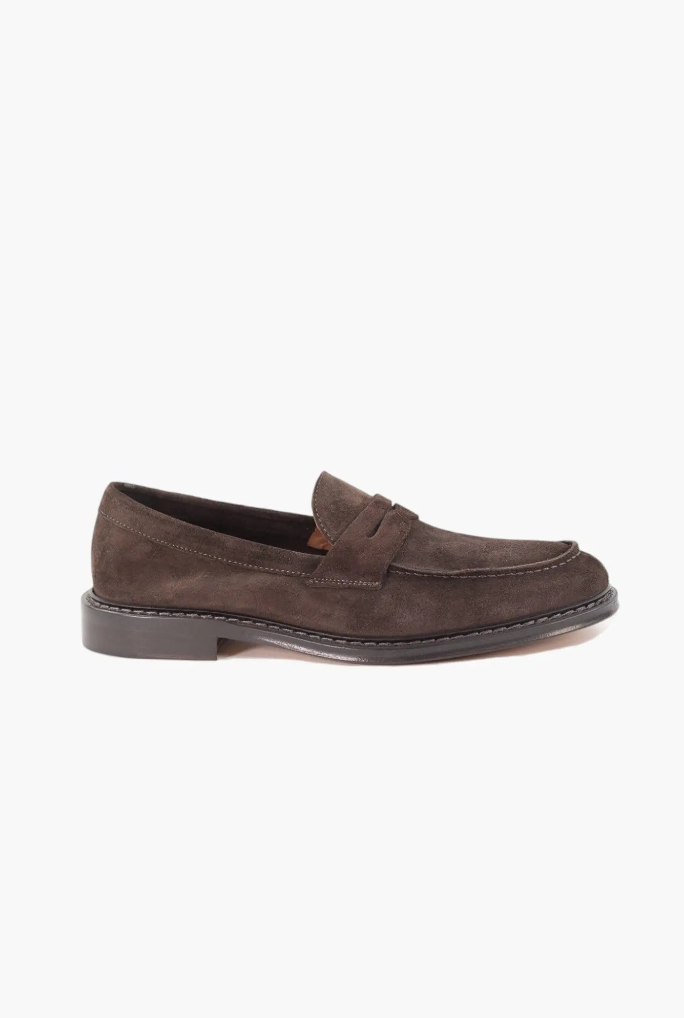 GUARINO Mocassini Suede Fascetta Testa di Moro