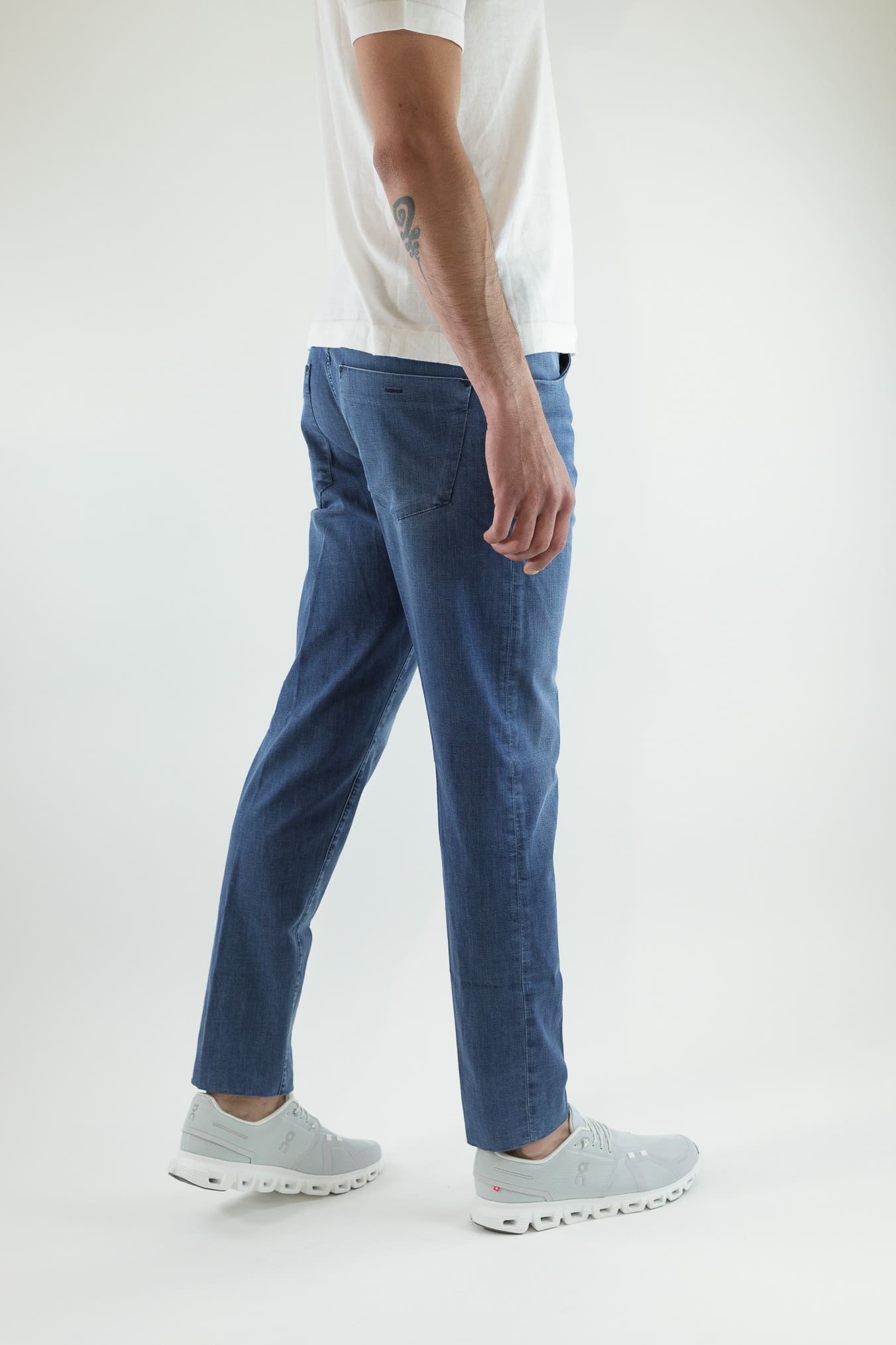INCOTEX Jeans Sartoriale Denim Stretch Blu Medio