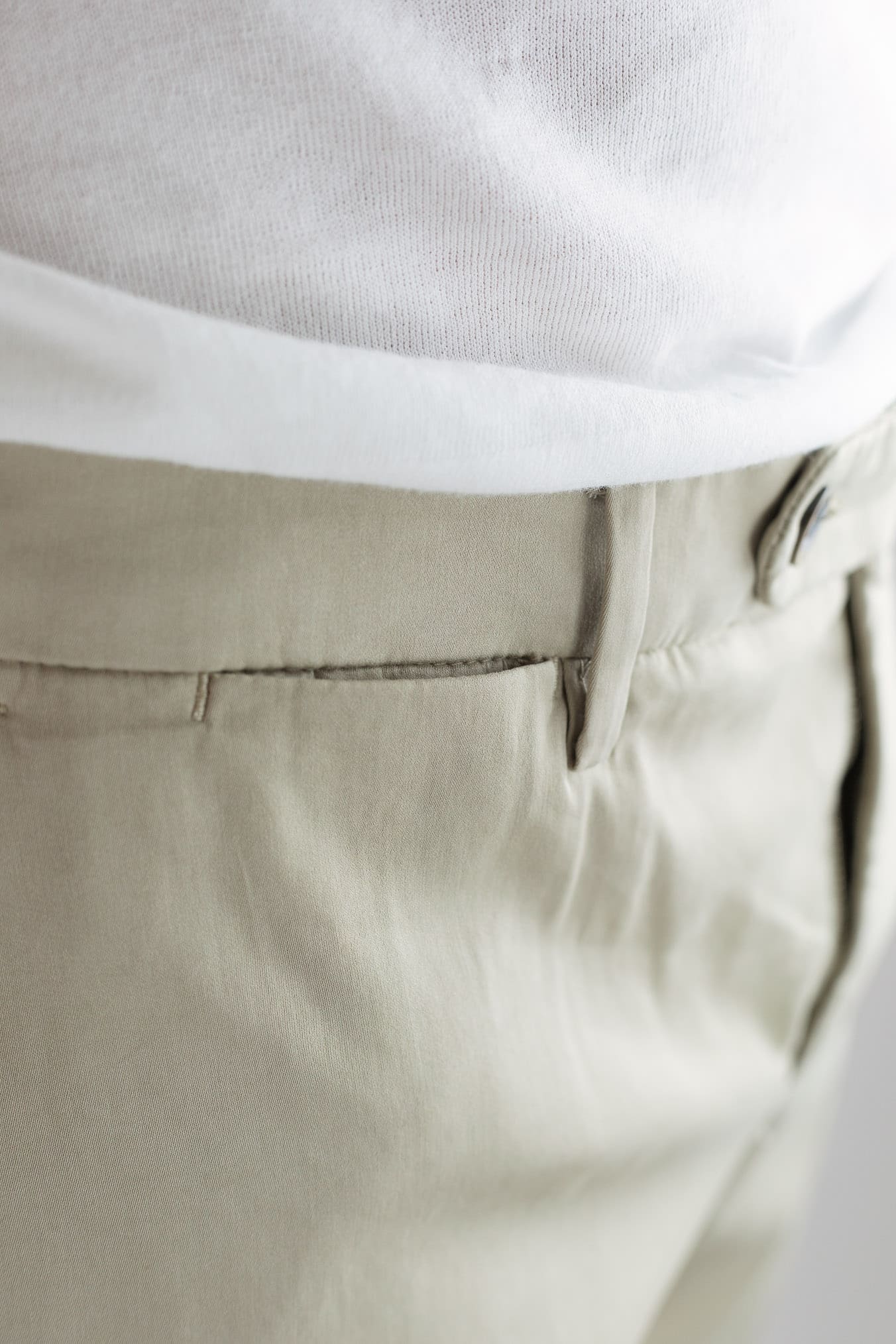 GUARINO Pantaloni Supersoft Cotone Seta Beige