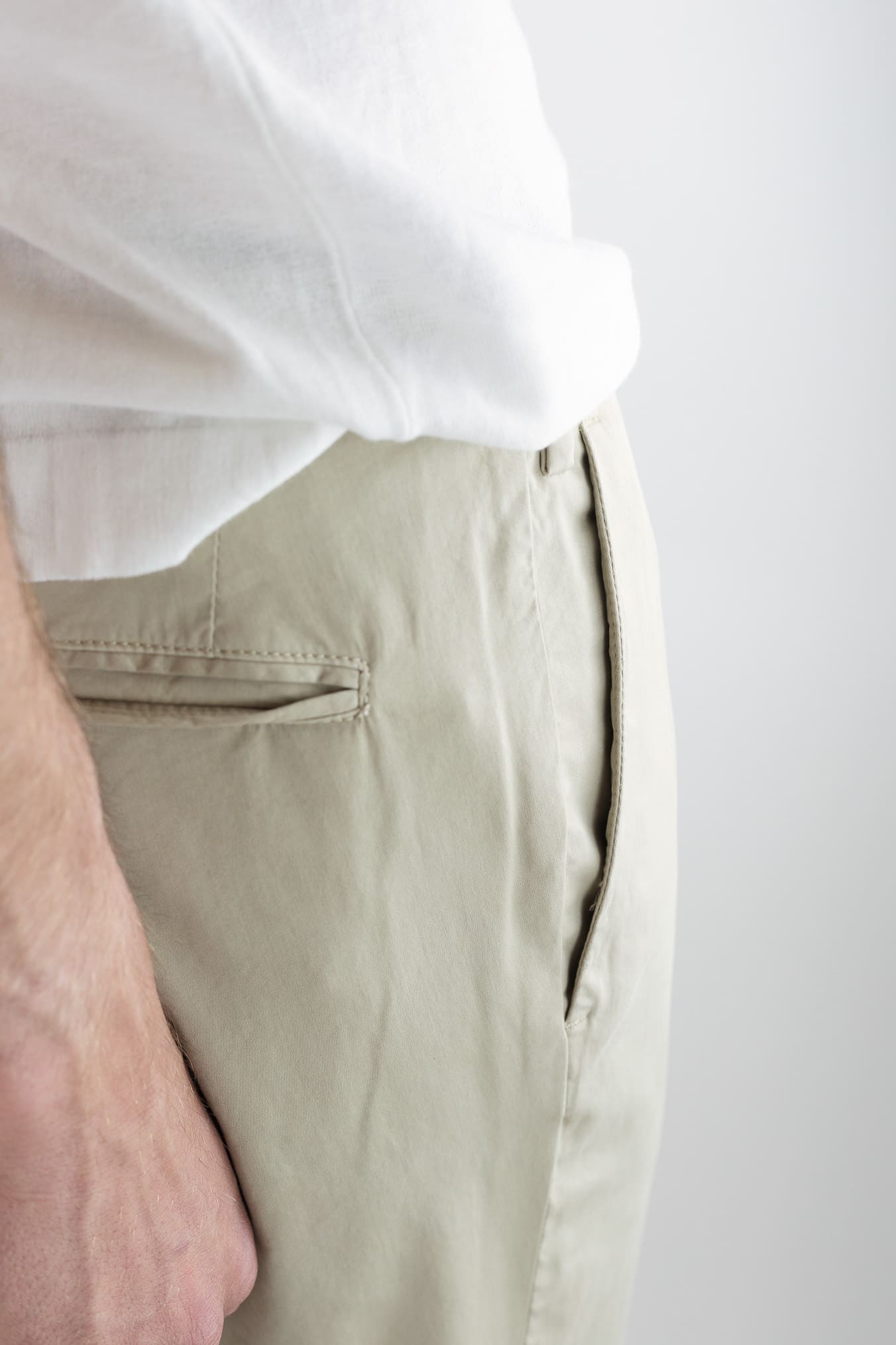 GUARINO Pantaloni Supersoft Cotone Seta Beige