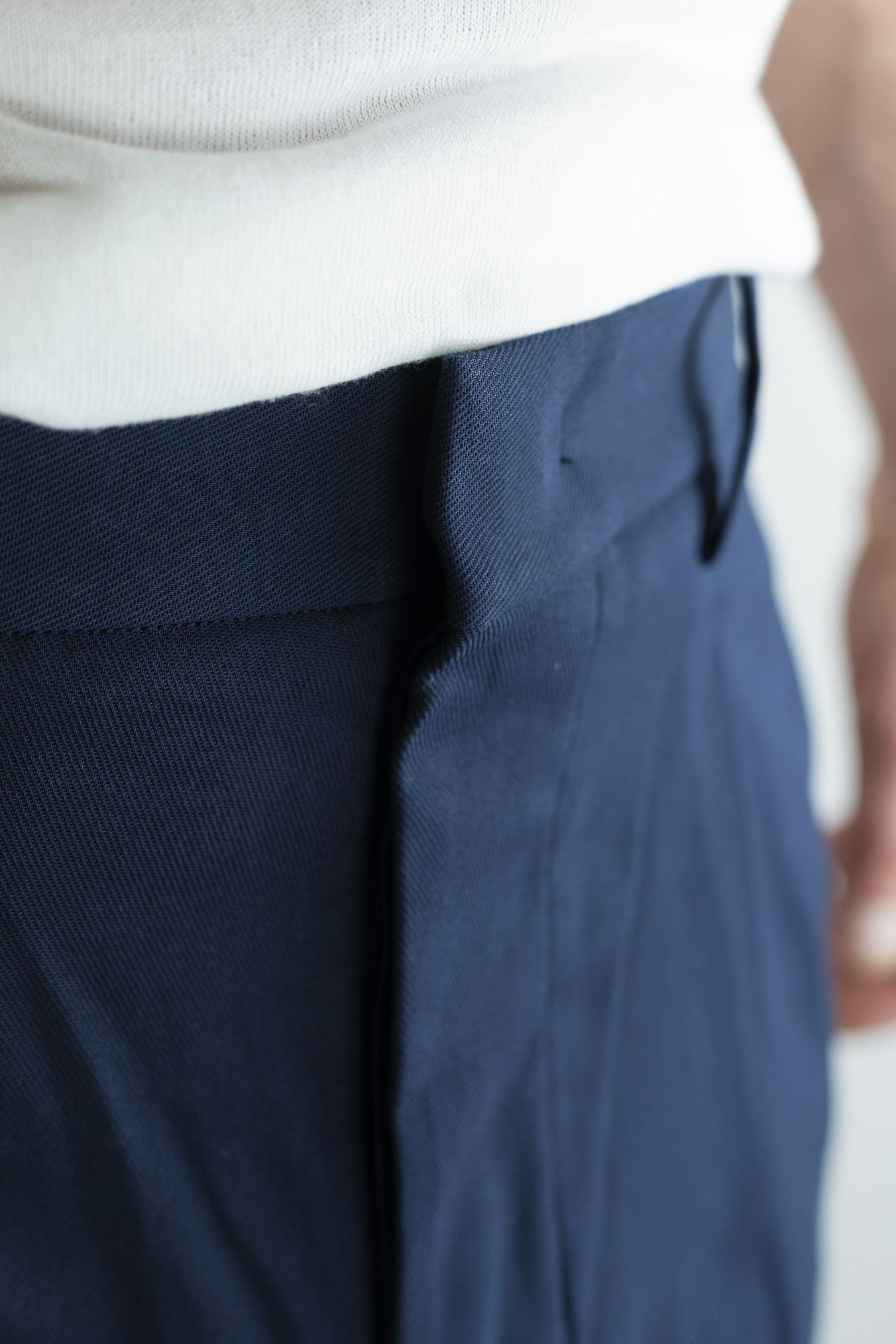 HINDUSTRIE Pantaloni Cotone Crepe Blu Navy
