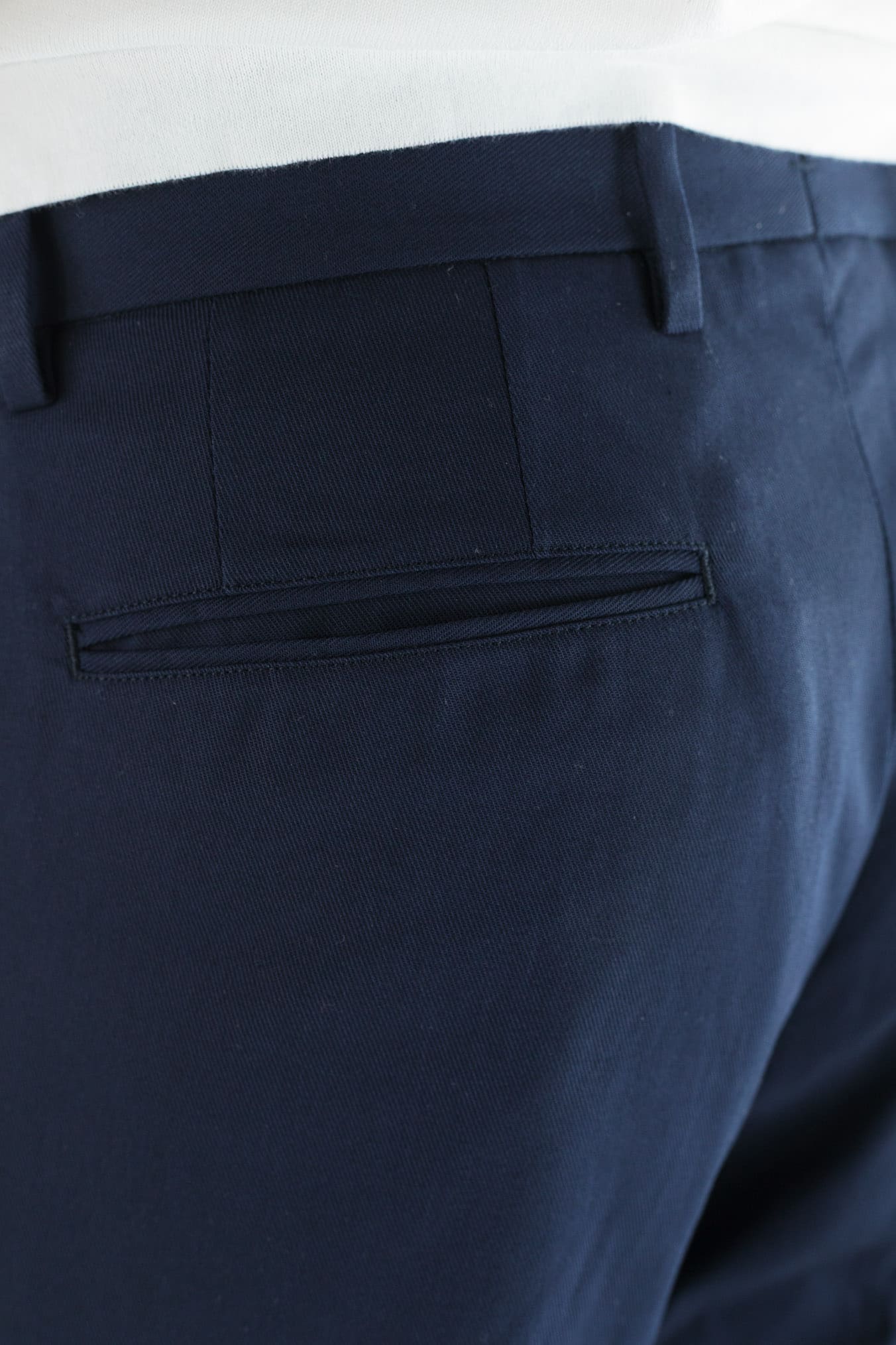 HINDUSTRIE Pantaloni Cotone Crepe Blu Navy