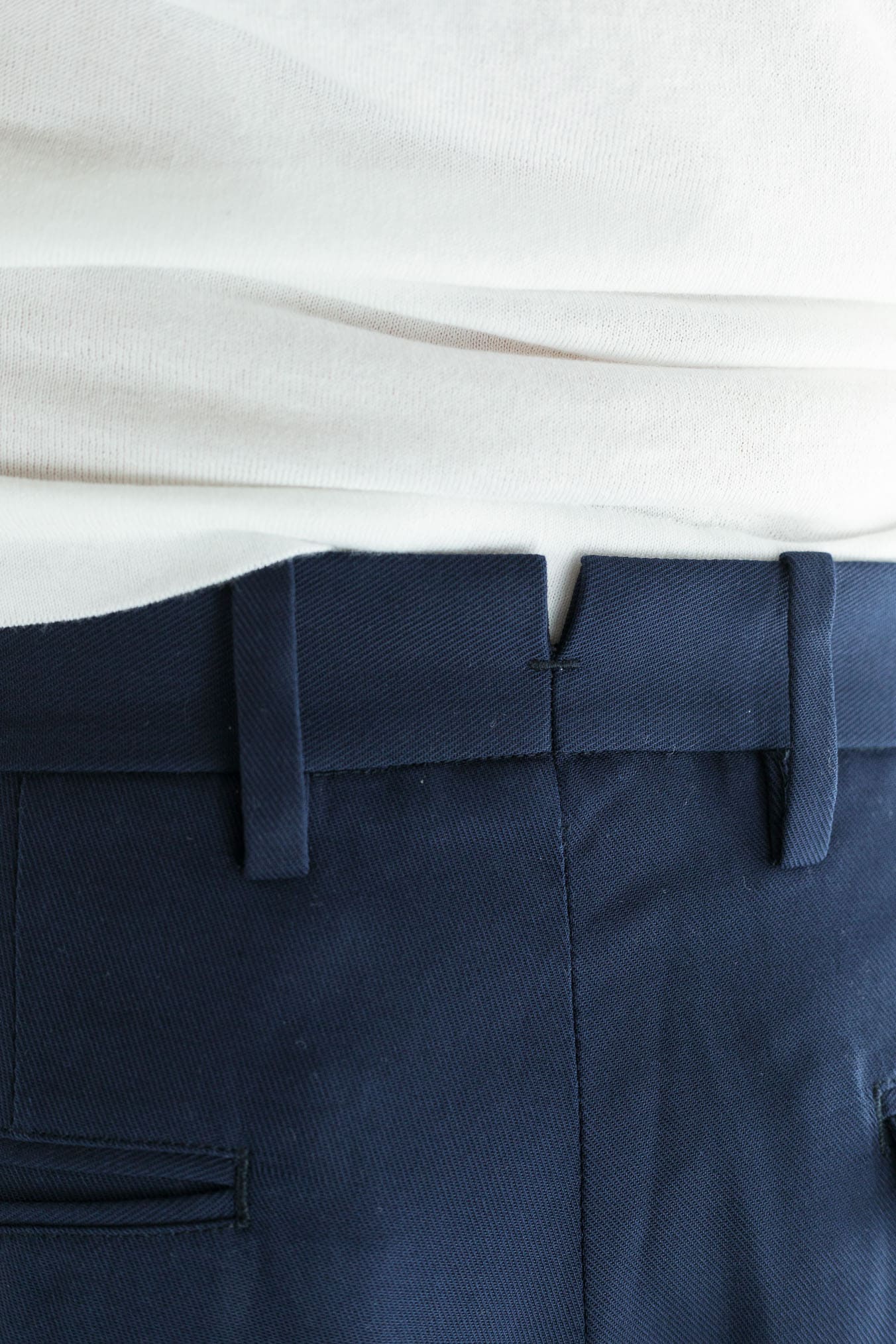 HINDUSTRIE Pantaloni Cotone Crepe Blu Navy