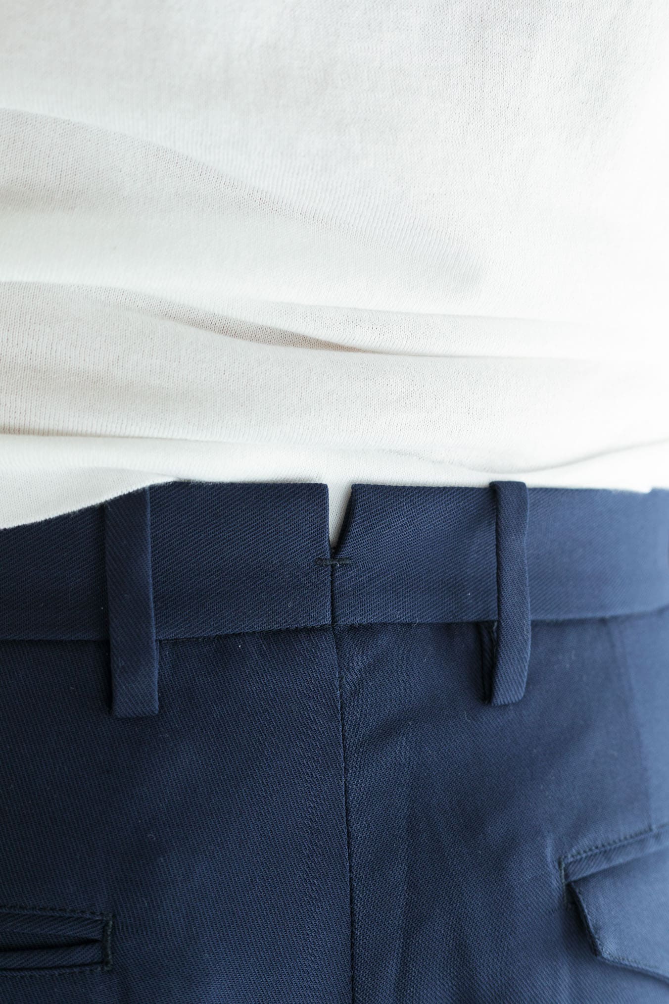 HINDUSTRIE Pantaloni Cotone Crepe Blu Navy