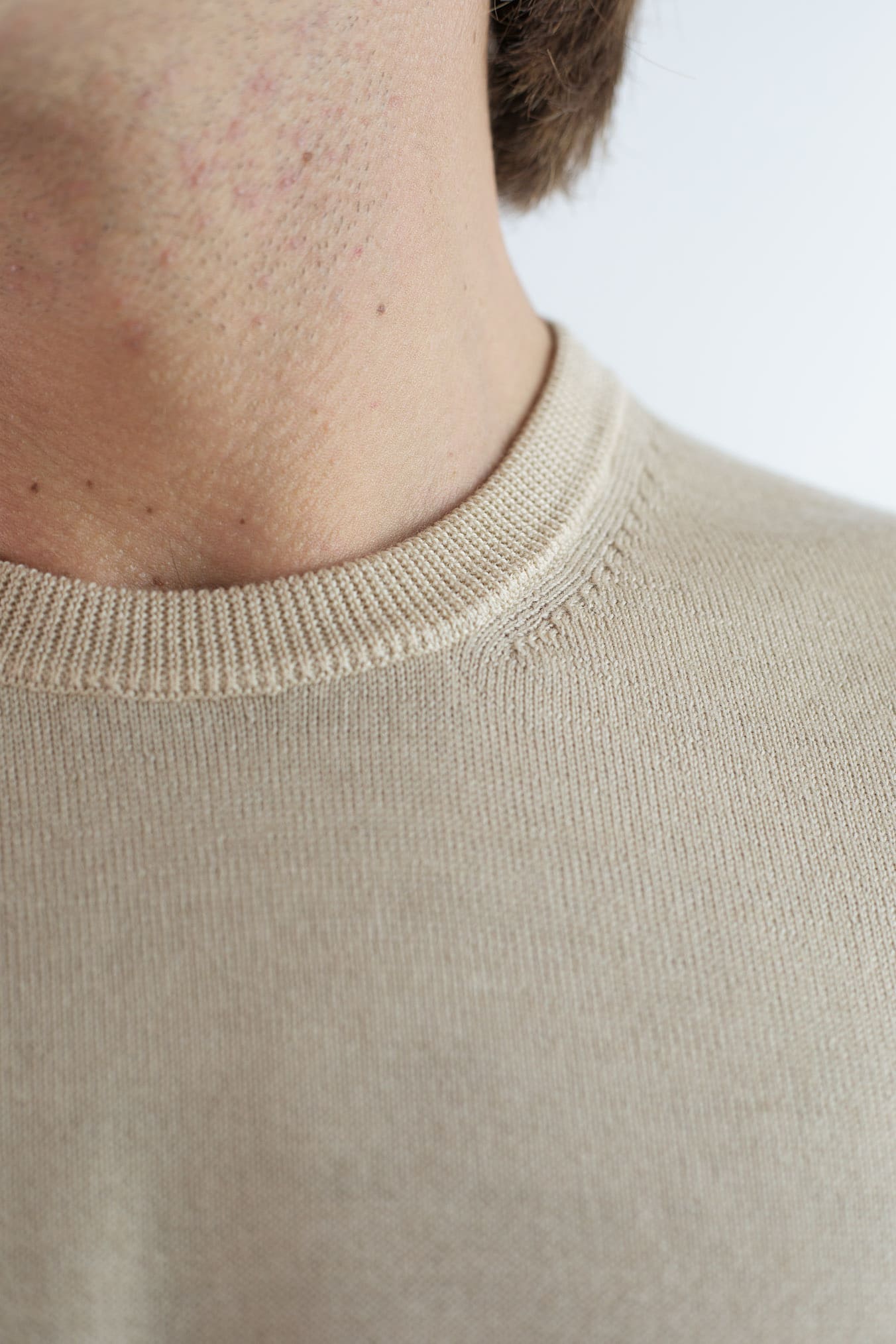 DRUMOHR Maglia Girocollo Lana Merinos Extrafine Beige