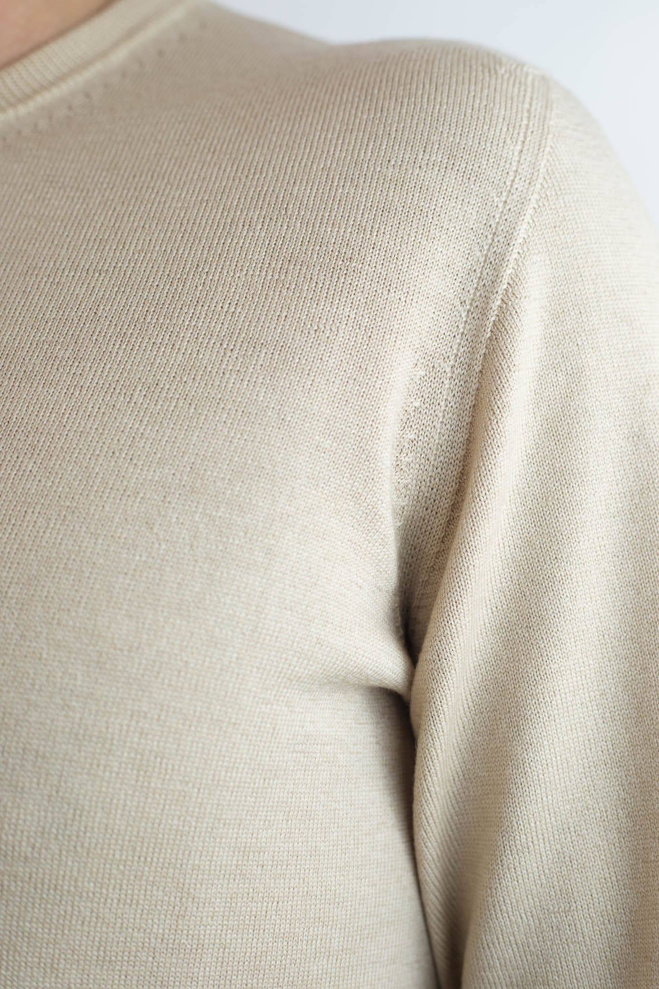 DRUMOHR Maglia Girocollo Lana Merinos Extrafine Beige