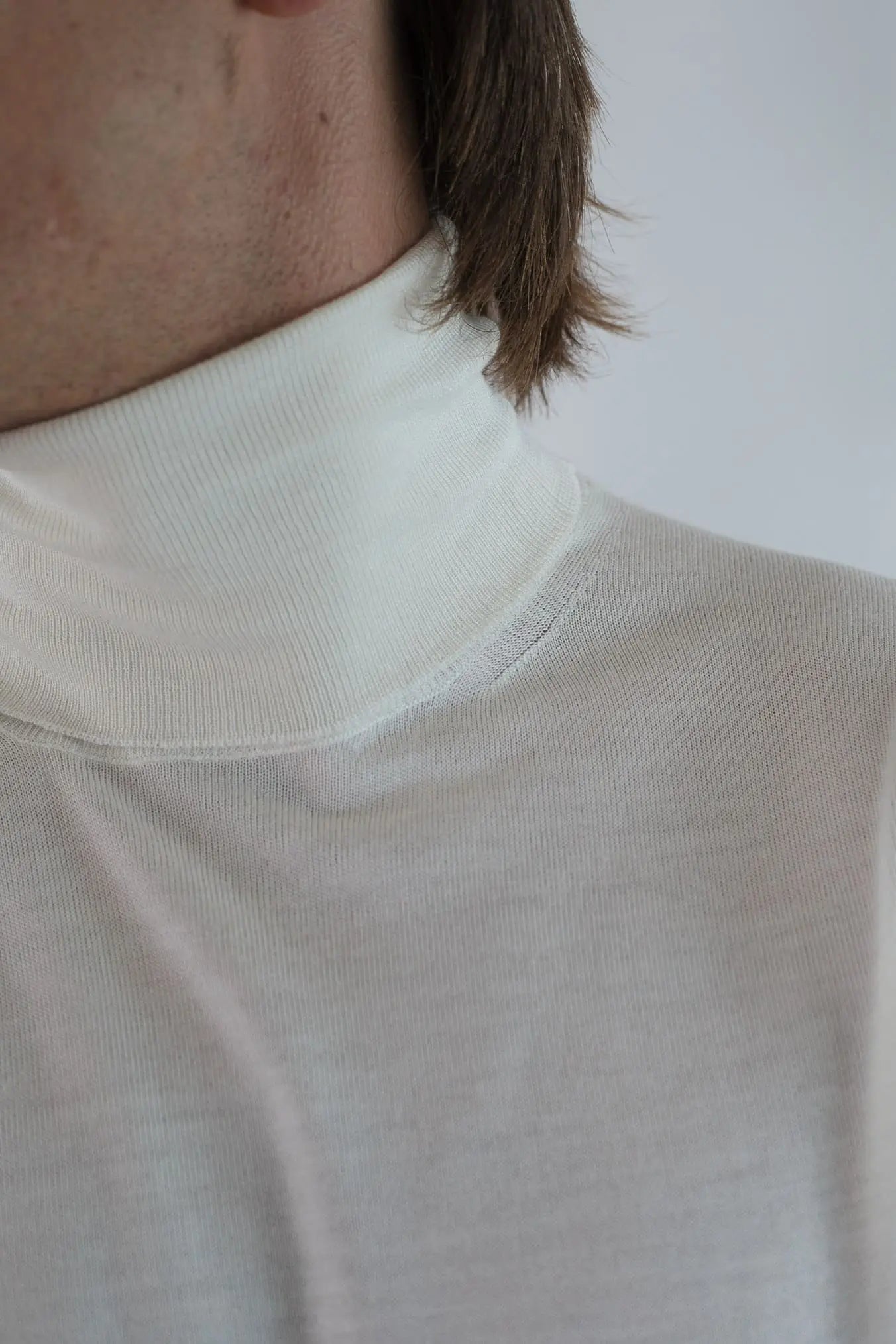 Dolcevita Cashmere e Seta Pettinato Bianco Panna GUARINO