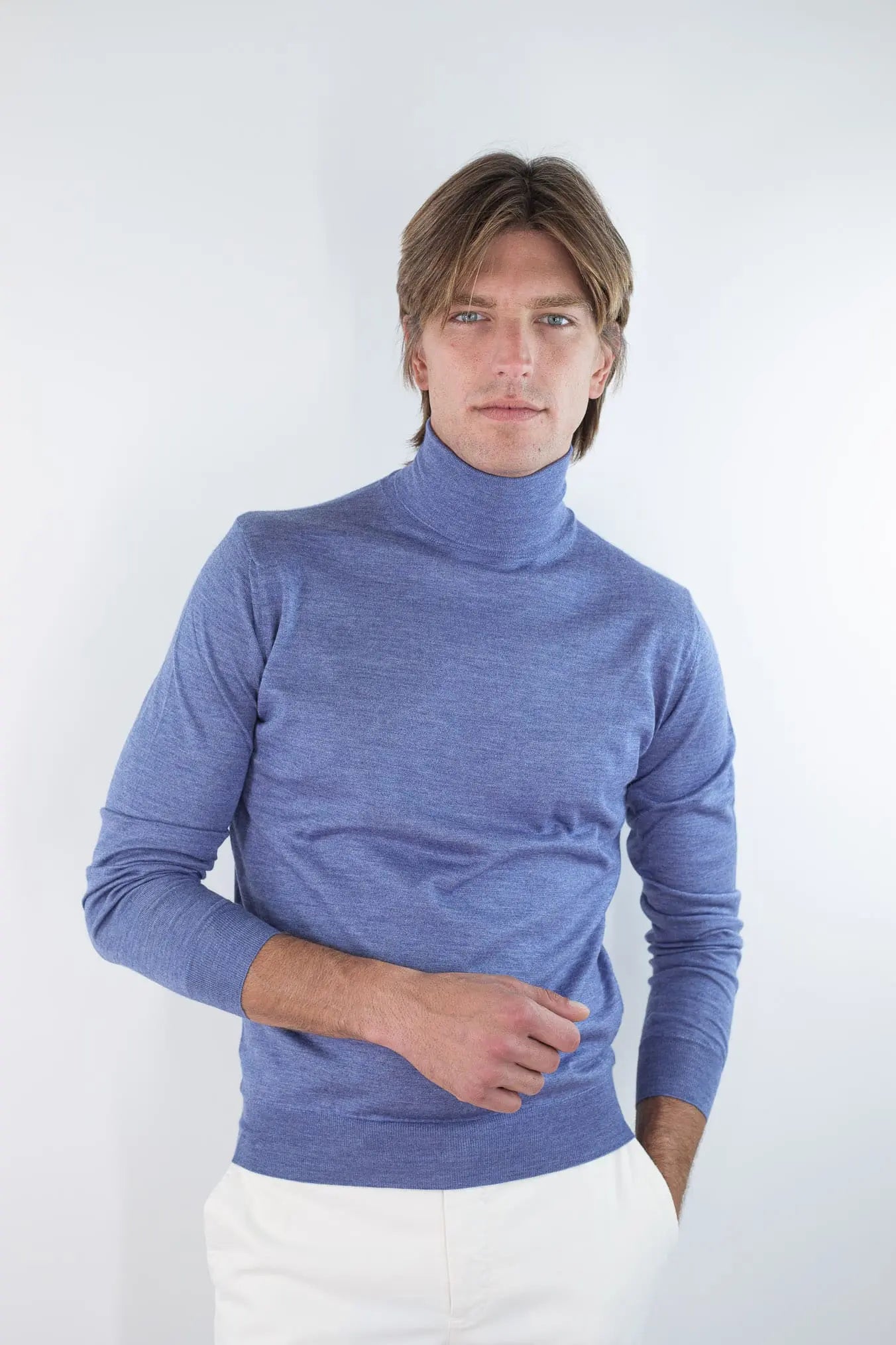 Dolcevita Cashmere e Seta Superlight Avio GUARINO