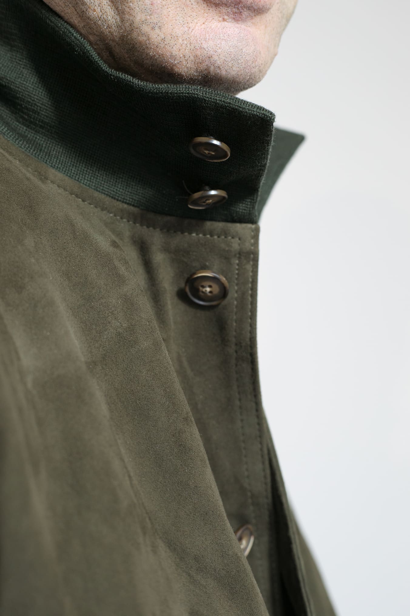 STEWART Giubbino in Suede Verde Prato - Guarino Store